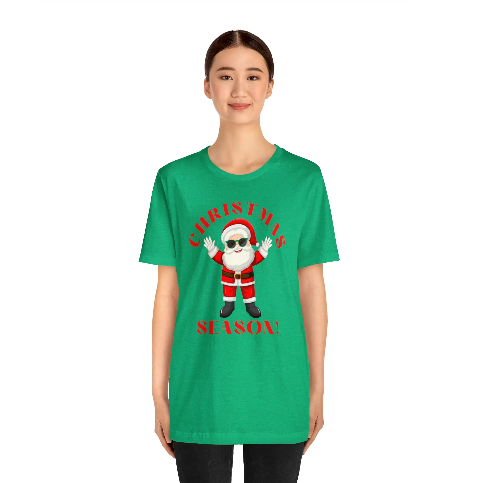 Santa Christmas Season | Funny XMas Tee |  Bella Canvas 3001 Unisex | Happy Holidays Short Sleeve T-shirt
