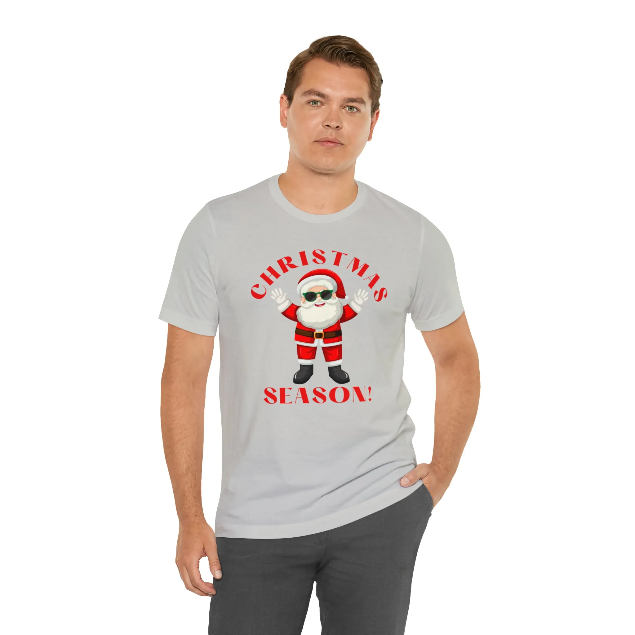 Santa Christmas Season | Funny XMas Tee |  Bella Canvas 3001 Unisex | Happy Holidays Short Sleeve T-shirt