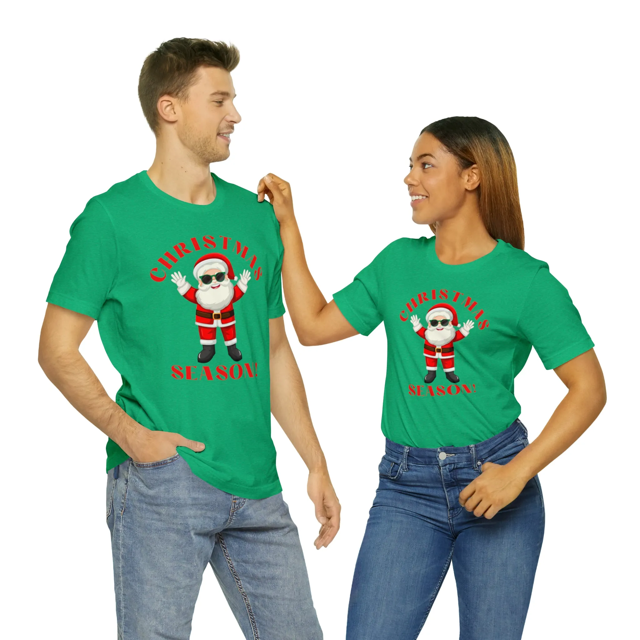 Santa Christmas Season | Funny XMas Tee |  Bella Canvas 3001 Unisex | Happy Holidays Short Sleeve T-shirt