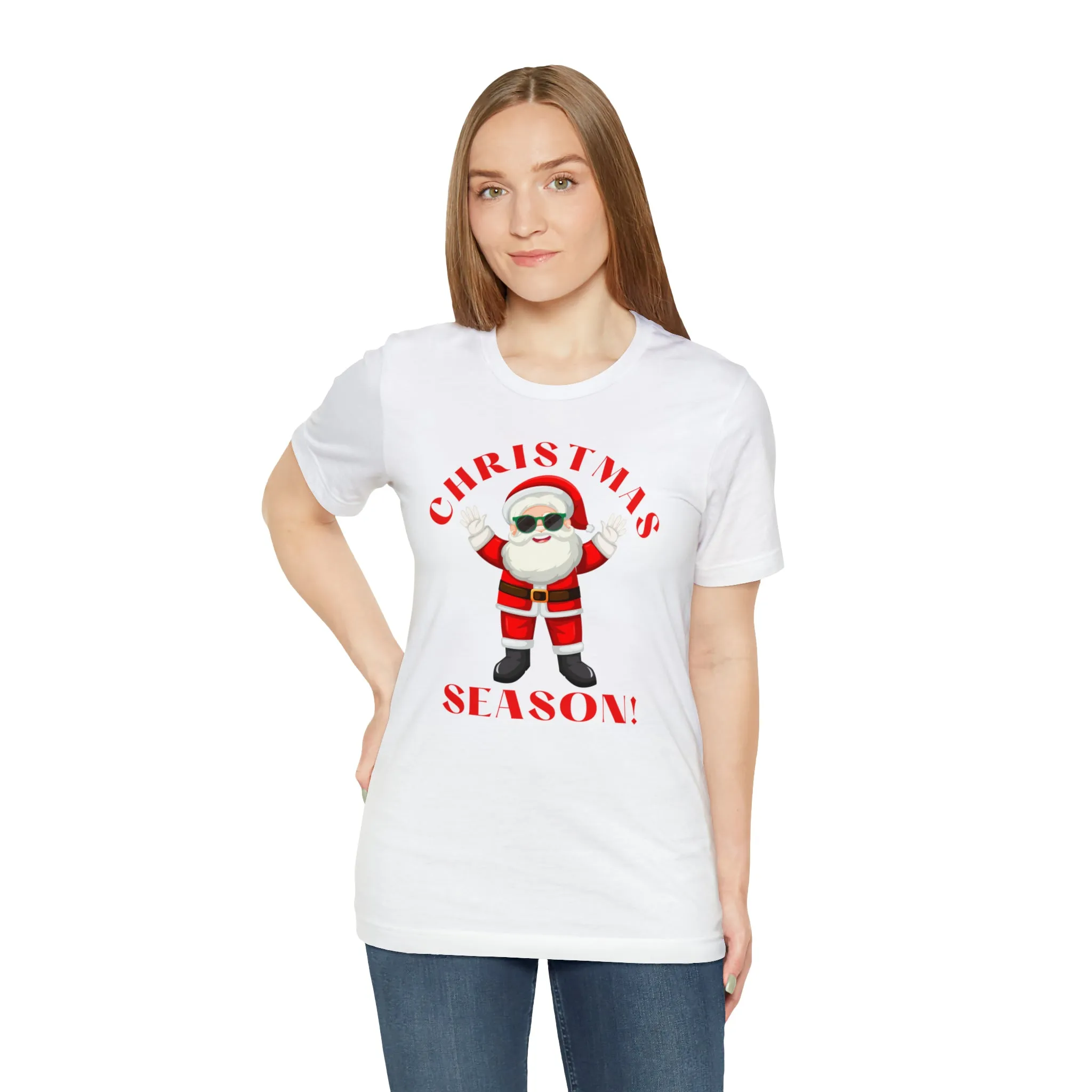 Santa Christmas Season | Funny XMas Tee |  Bella Canvas 3001 Unisex | Happy Holidays Short Sleeve T-shirt