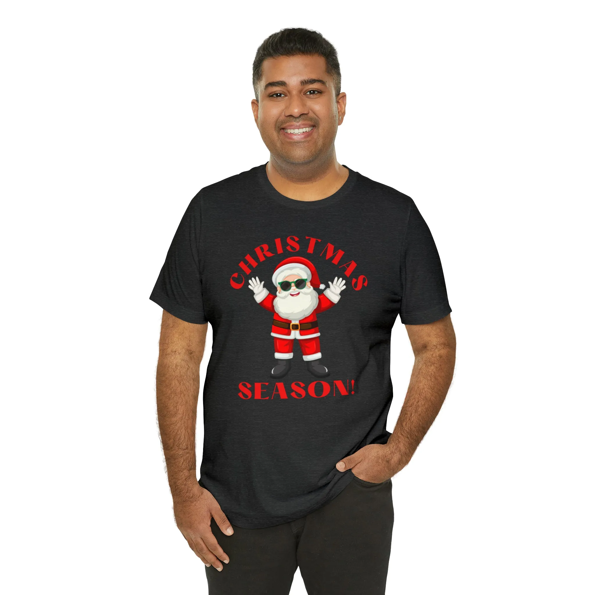 Santa Christmas Season | Funny XMas Tee |  Bella Canvas 3001 Unisex | Happy Holidays Short Sleeve T-shirt
