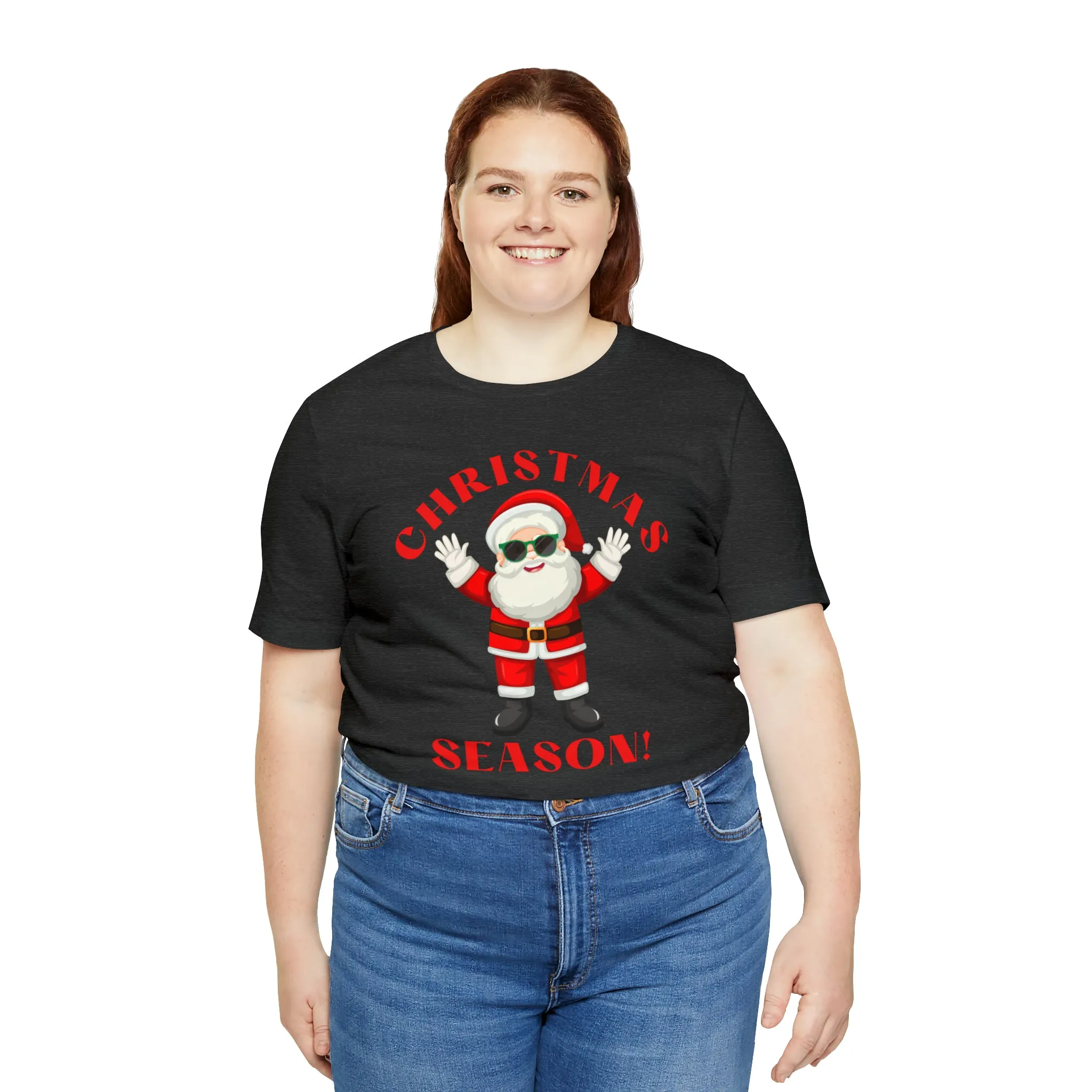 Santa Christmas Season | Funny XMas Tee |  Bella Canvas 3001 Unisex | Happy Holidays Short Sleeve T-shirt