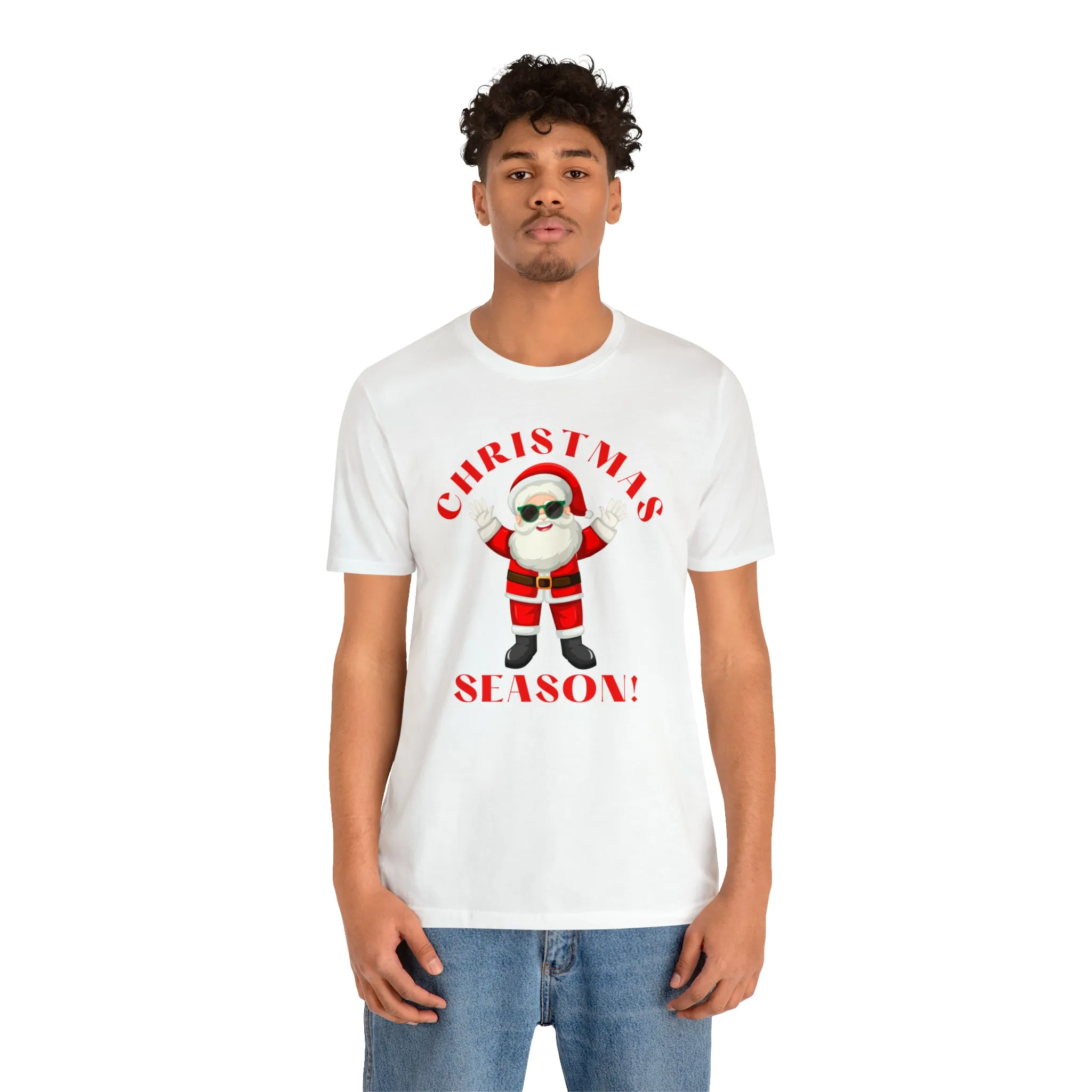 Santa Christmas Season | Funny XMas Tee |  Bella Canvas 3001 Unisex | Happy Holidays Short Sleeve T-shirt