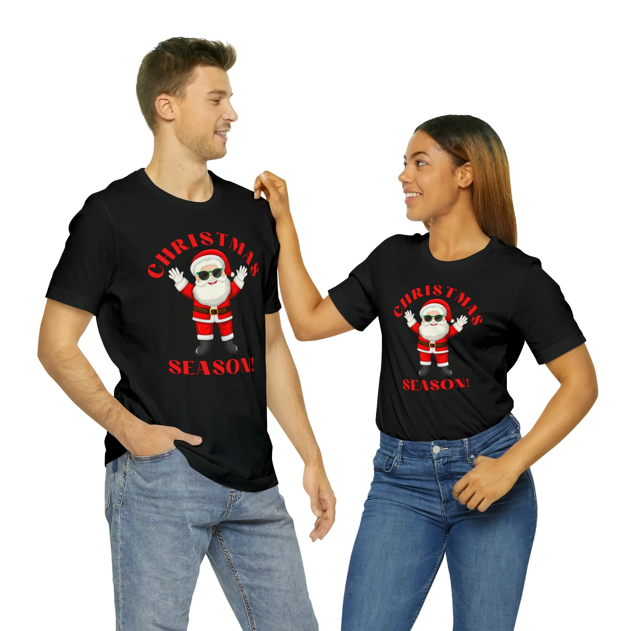 Santa Christmas Season | Funny XMas Tee |  Bella Canvas 3001 Unisex | Happy Holidays Short Sleeve T-shirt