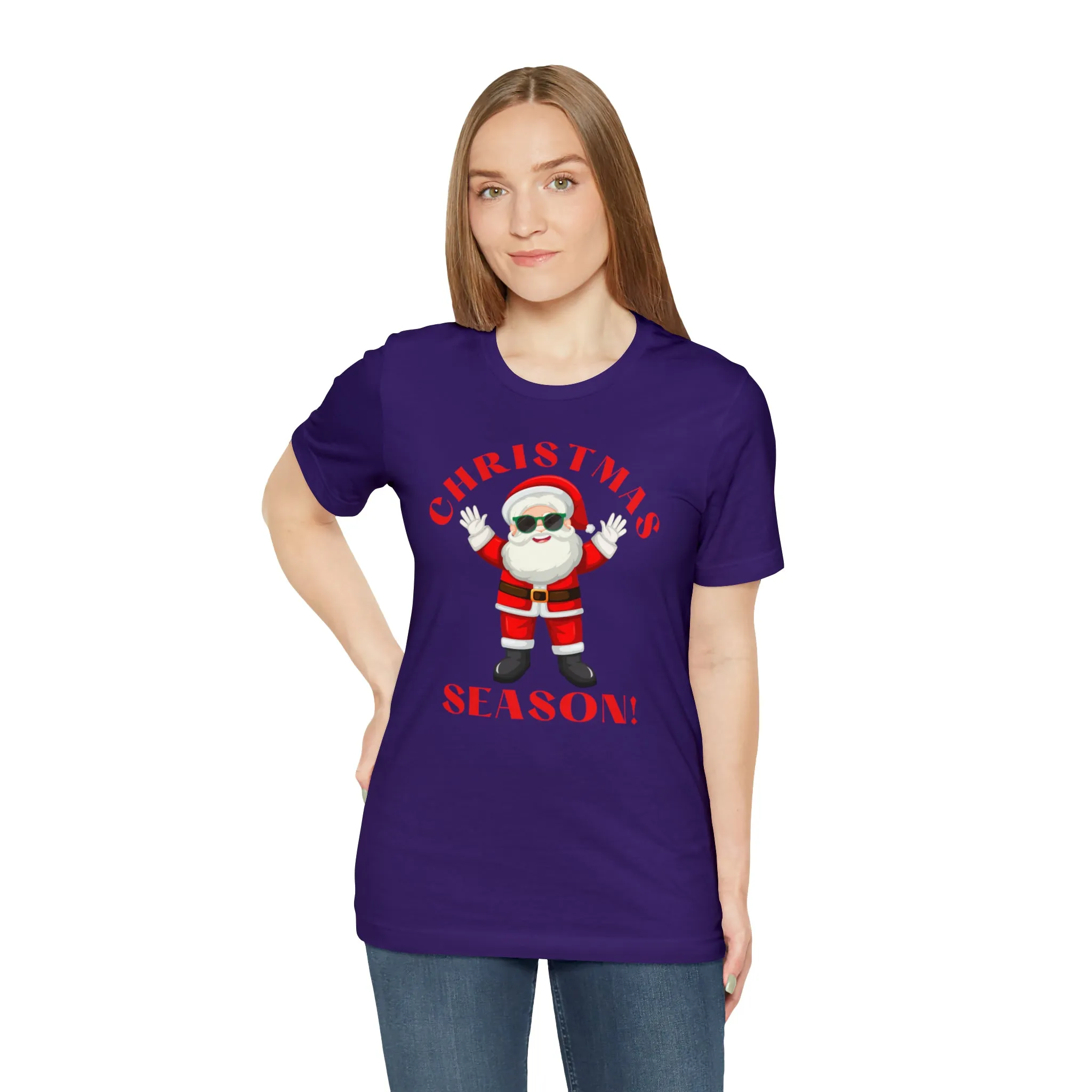 Santa Christmas Season | Funny XMas Tee |  Bella Canvas 3001 Unisex | Happy Holidays Short Sleeve T-shirt
