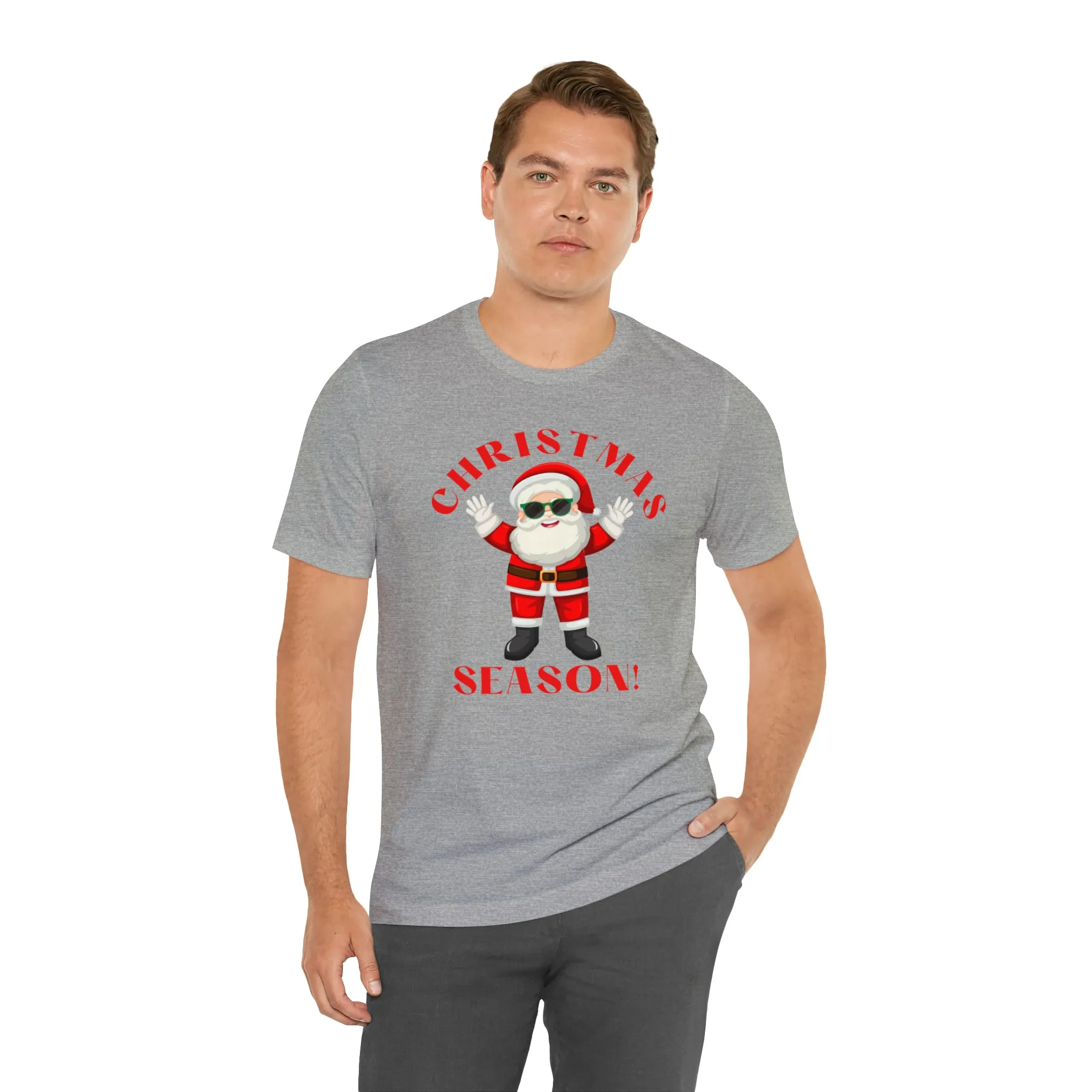 Santa Christmas Season | Funny XMas Tee |  Bella Canvas 3001 Unisex | Happy Holidays Short Sleeve T-shirt
