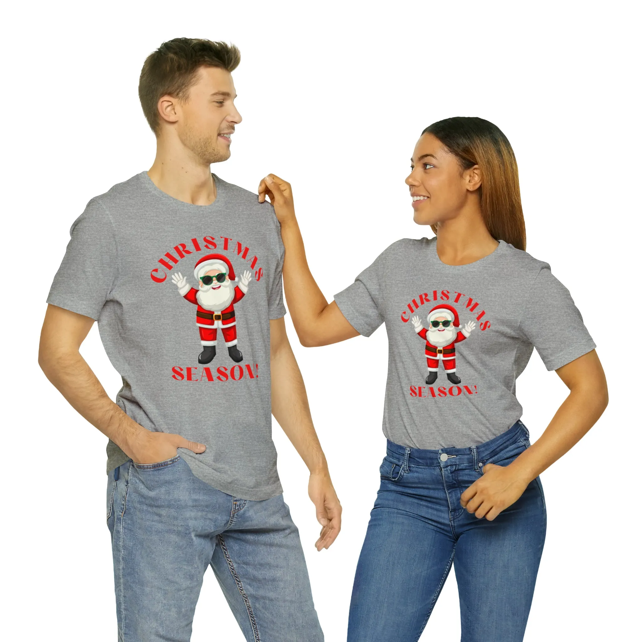 Santa Christmas Season | Funny XMas Tee |  Bella Canvas 3001 Unisex | Happy Holidays Short Sleeve T-shirt