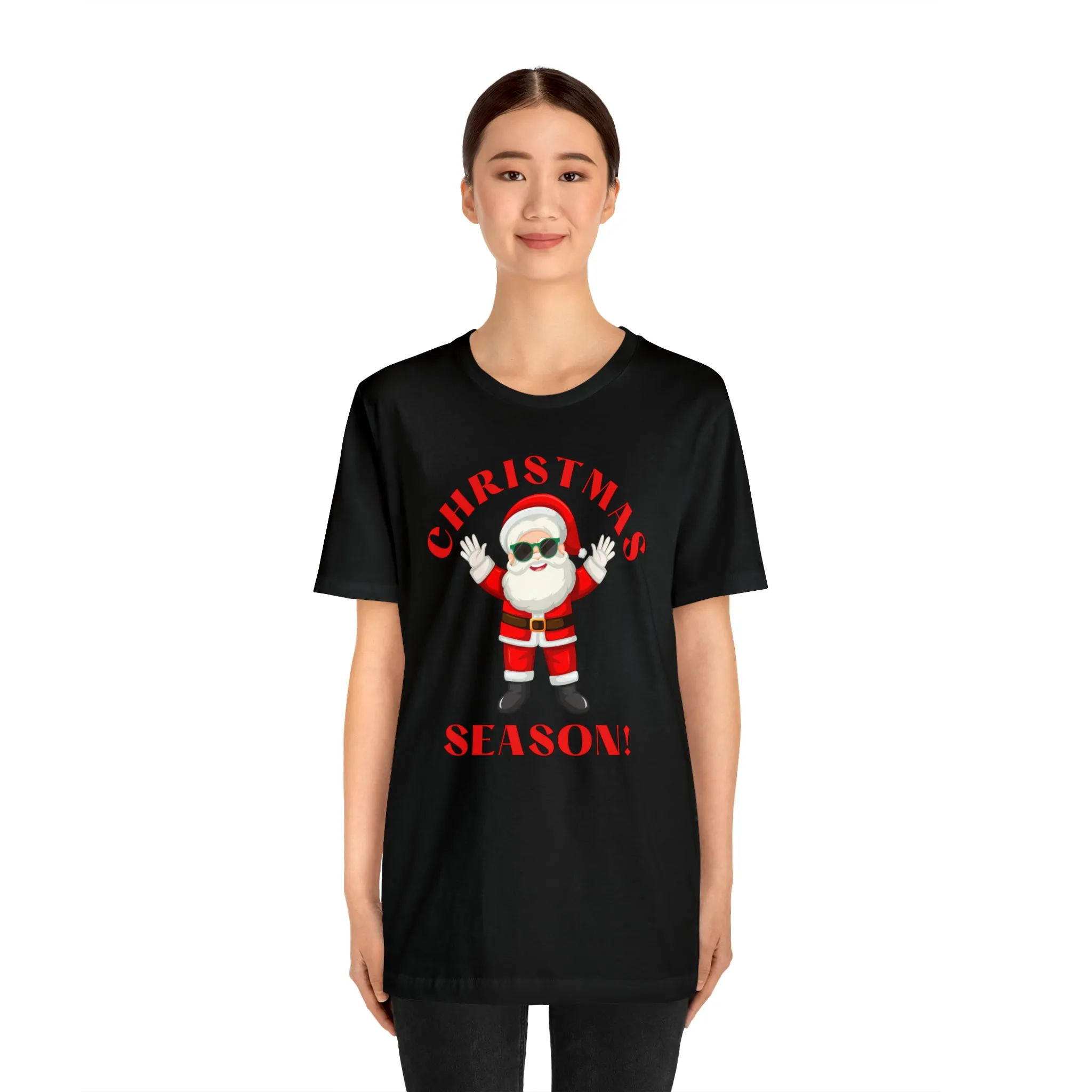 Santa Christmas Season | Funny XMas Tee |  Bella Canvas 3001 Unisex | Happy Holidays Short Sleeve T-shirt