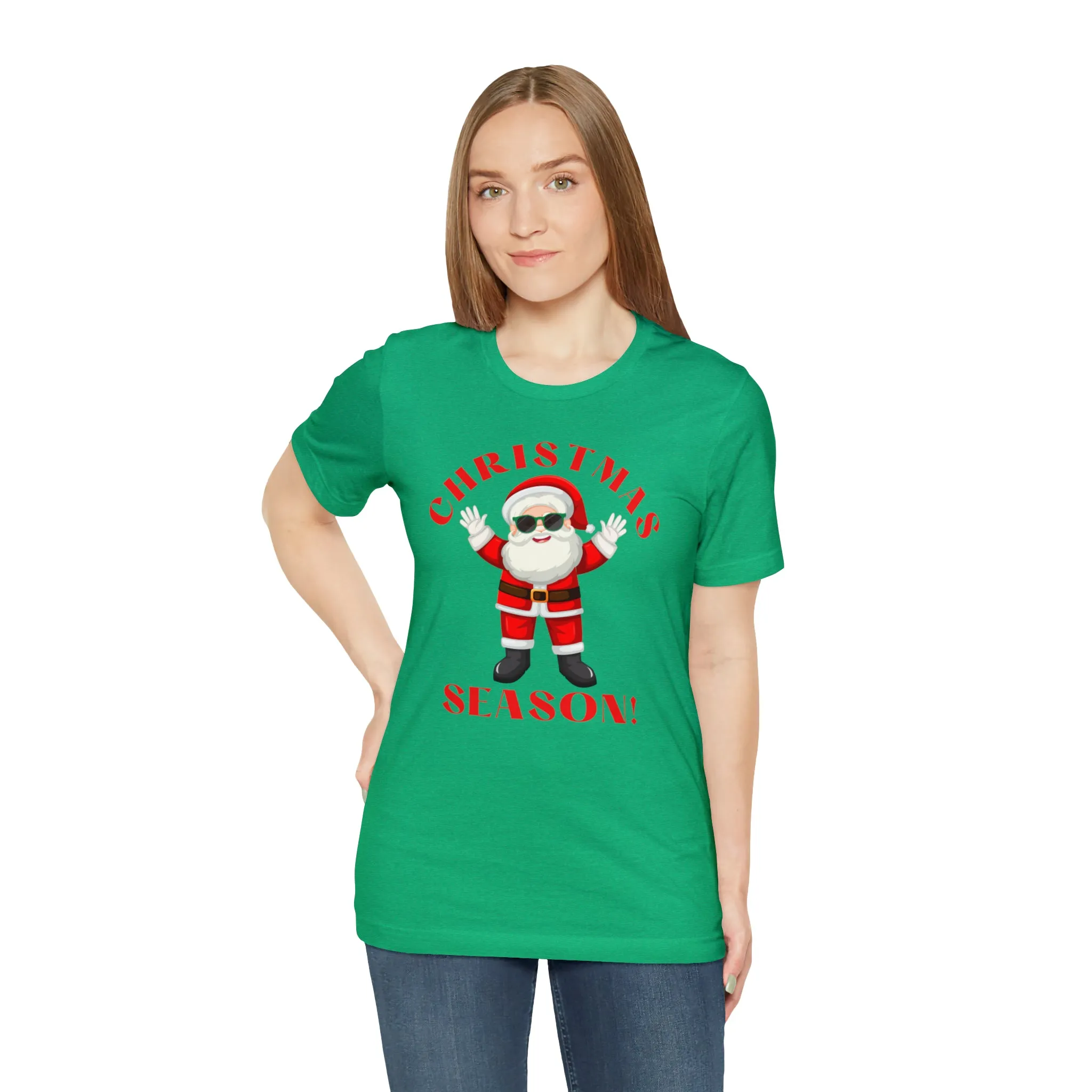 Santa Christmas Season | Funny XMas Tee |  Bella Canvas 3001 Unisex | Happy Holidays Short Sleeve T-shirt