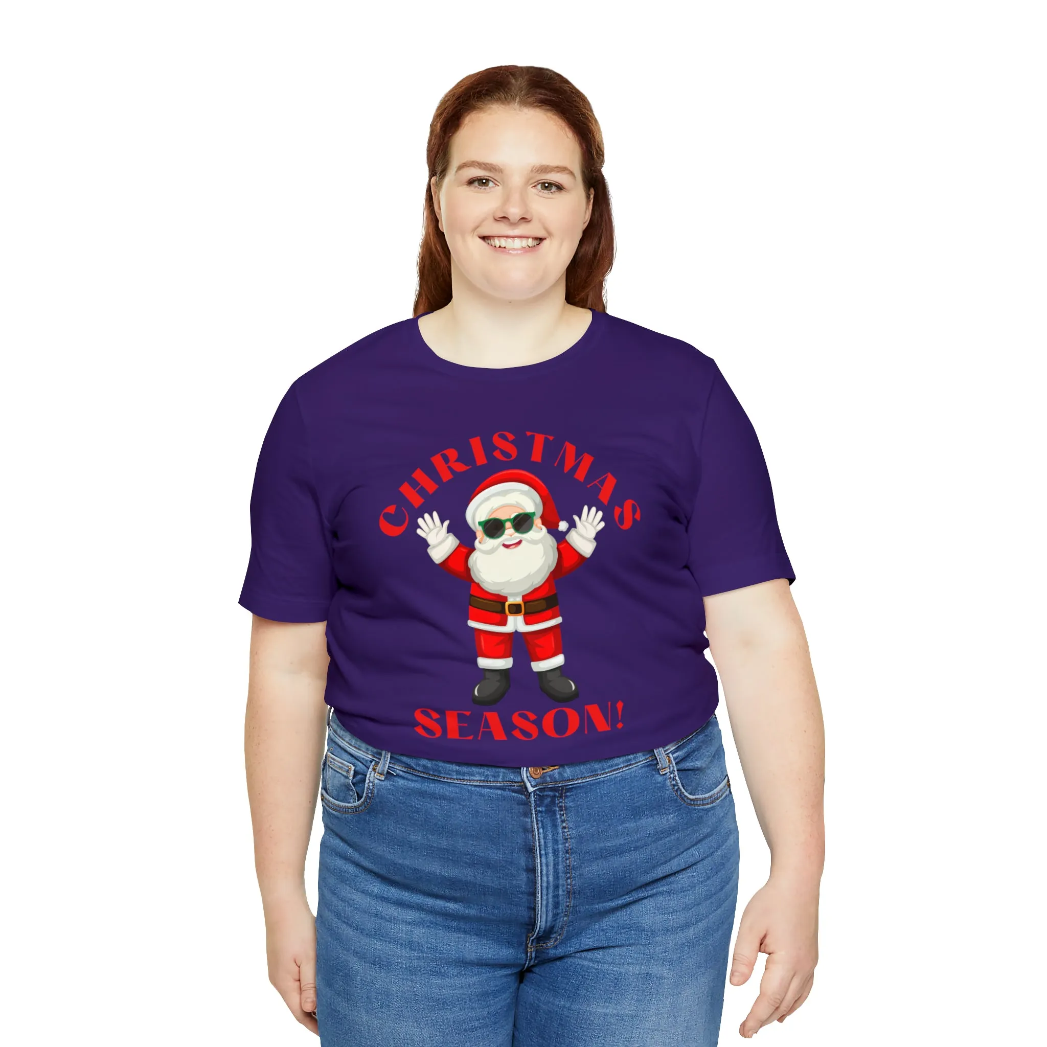 Santa Christmas Season | Funny XMas Tee |  Bella Canvas 3001 Unisex | Happy Holidays Short Sleeve T-shirt