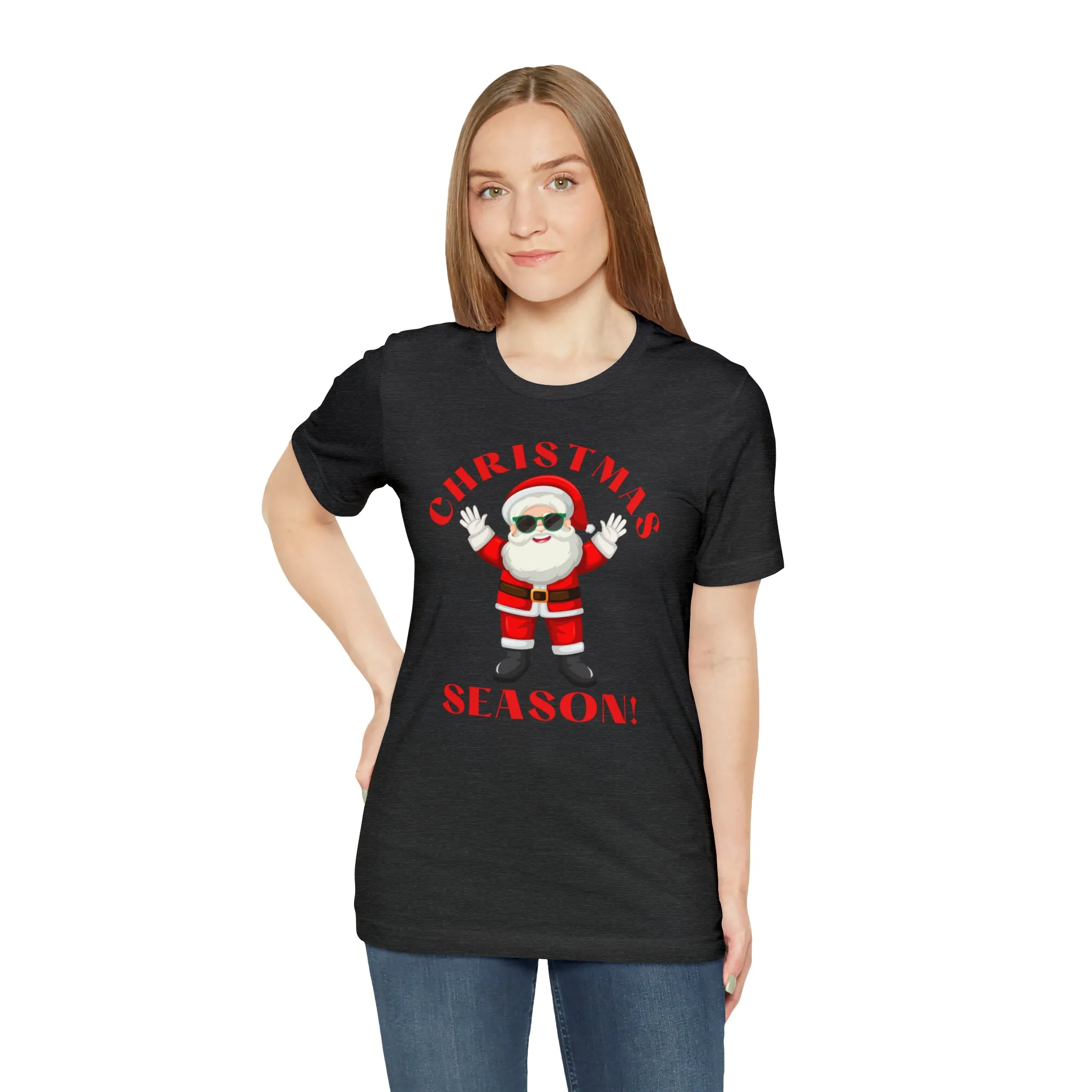 Santa Christmas Season | Funny XMas Tee |  Bella Canvas 3001 Unisex | Happy Holidays Short Sleeve T-shirt