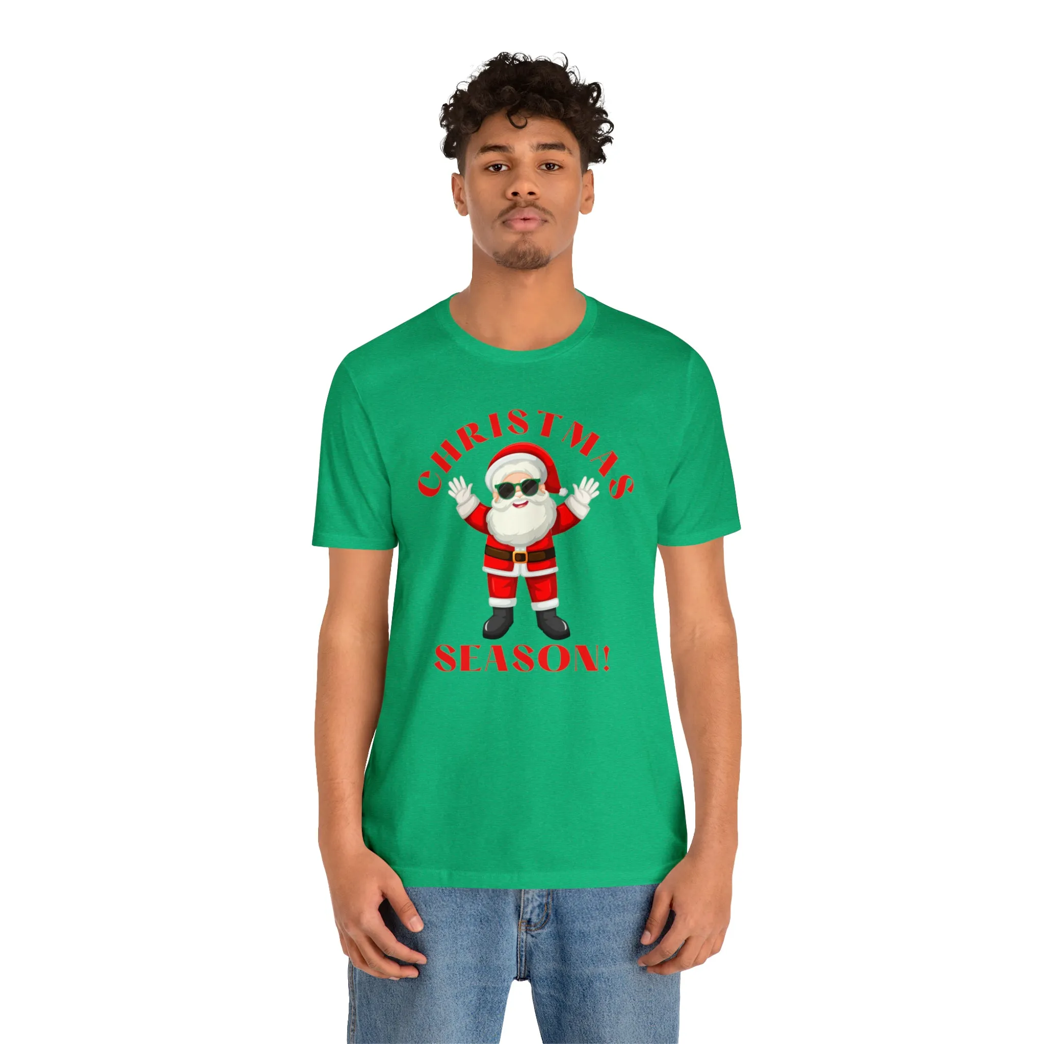 Santa Christmas Season | Funny XMas Tee |  Bella Canvas 3001 Unisex | Happy Holidays Short Sleeve T-shirt