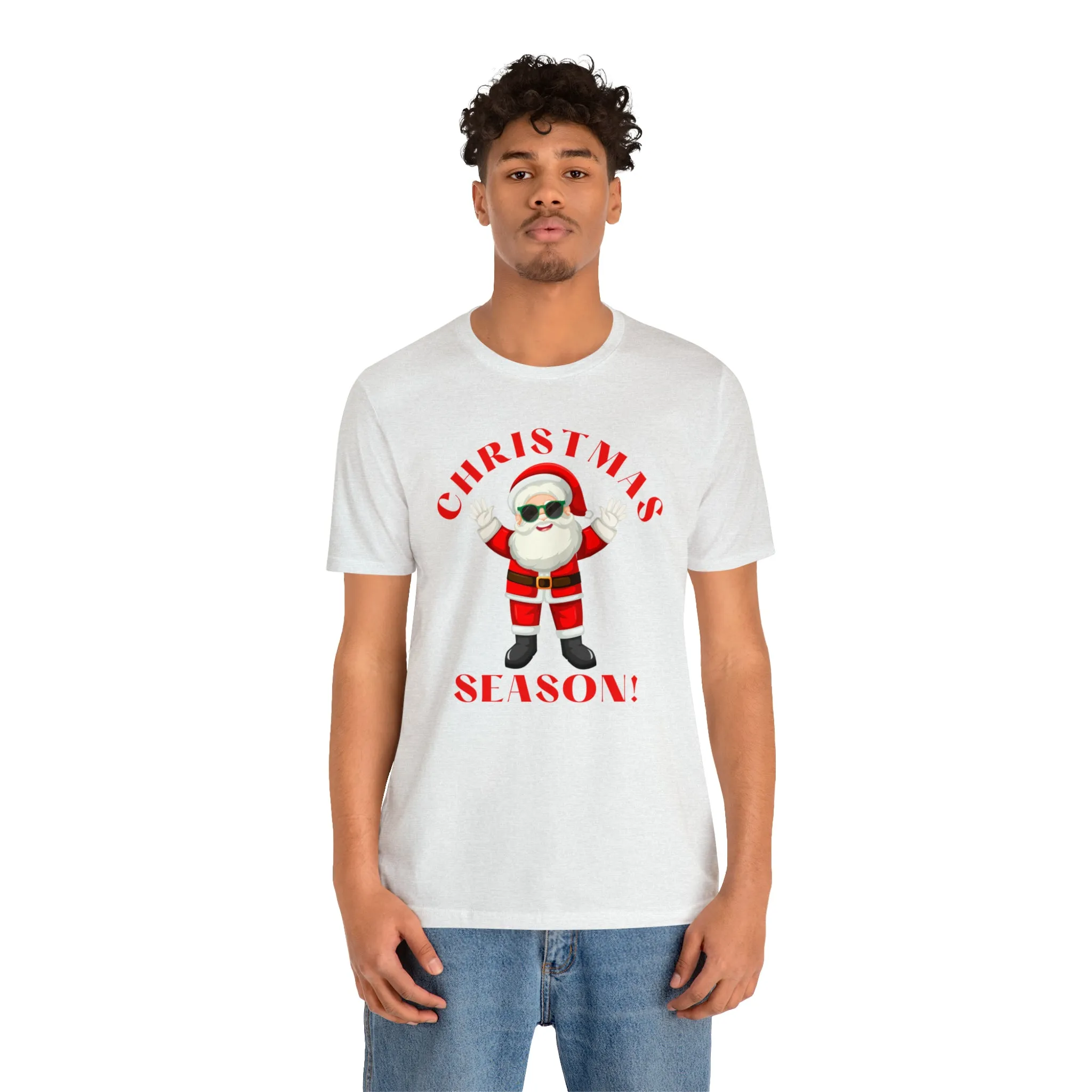 Santa Christmas Season | Funny XMas Tee |  Bella Canvas 3001 Unisex | Happy Holidays Short Sleeve T-shirt