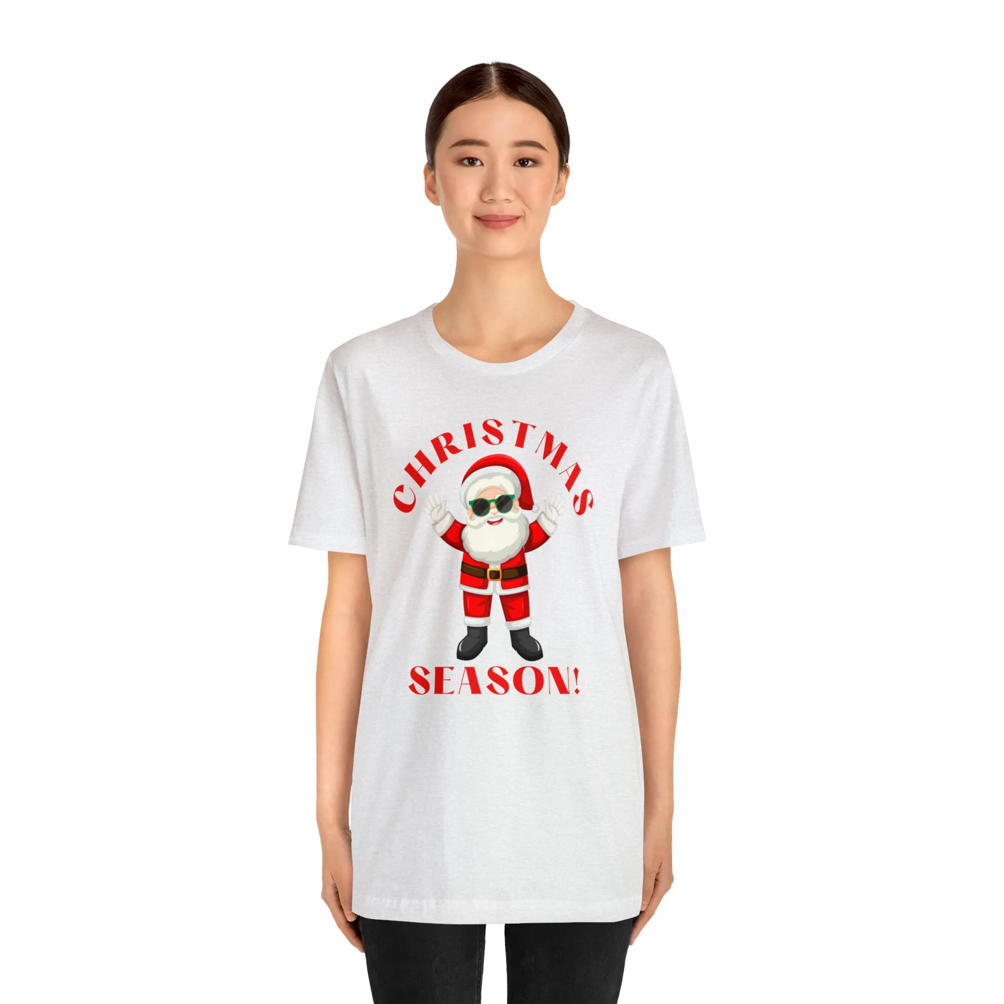 Santa Christmas Season | Funny XMas Tee |  Bella Canvas 3001 Unisex | Happy Holidays Short Sleeve T-shirt
