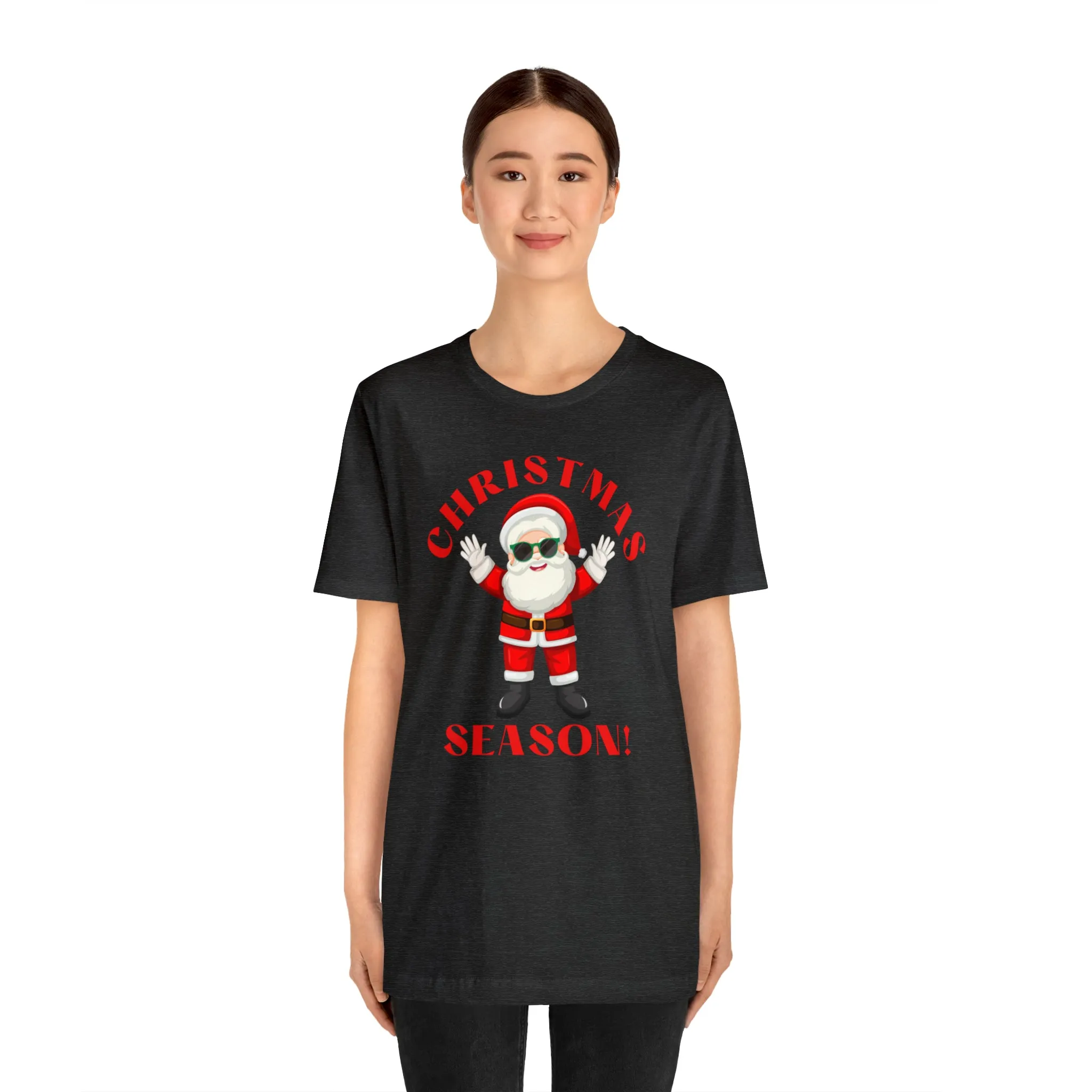 Santa Christmas Season | Funny XMas Tee |  Bella Canvas 3001 Unisex | Happy Holidays Short Sleeve T-shirt