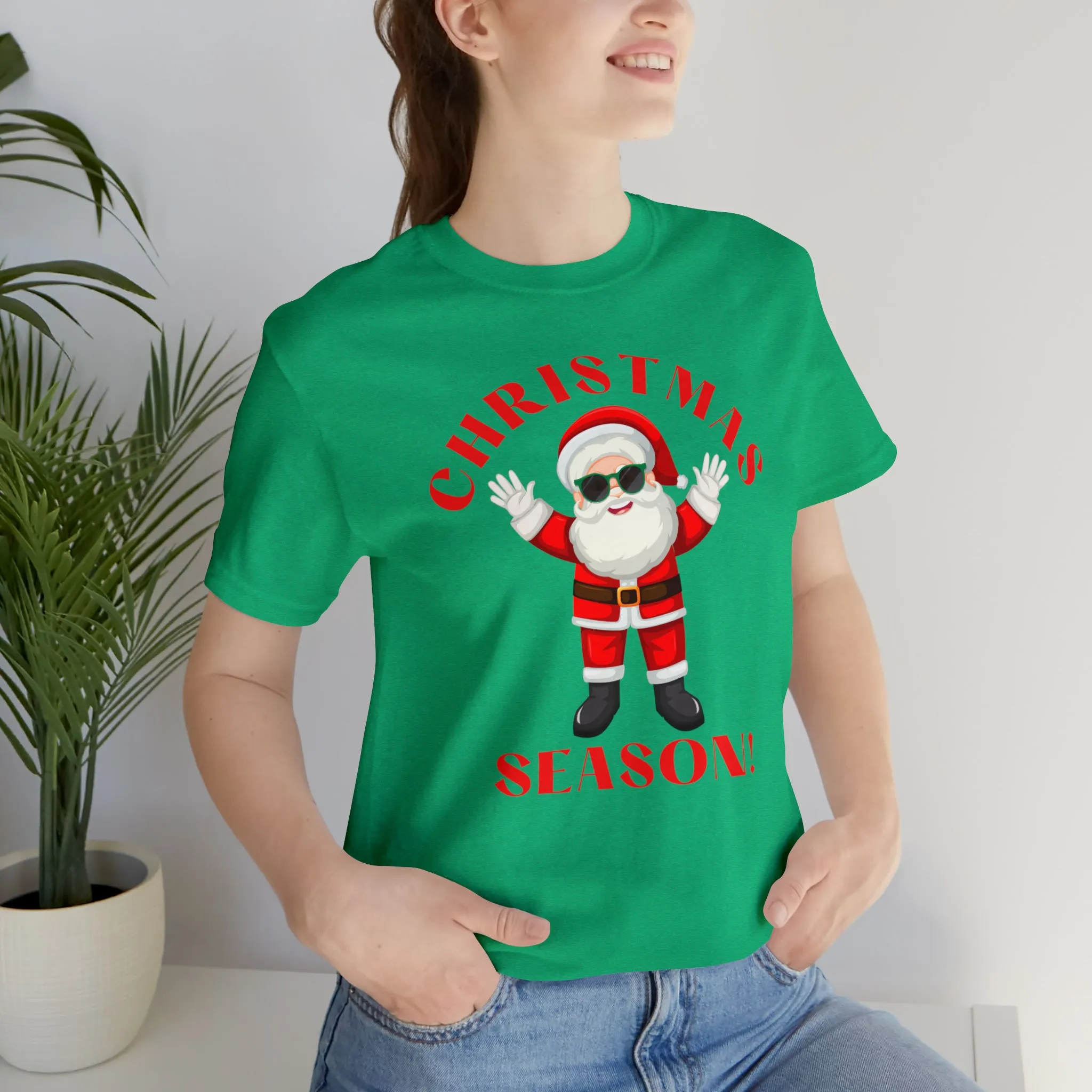 Santa Christmas Season | Funny XMas Tee |  Bella Canvas 3001 Unisex | Happy Holidays Short Sleeve T-shirt