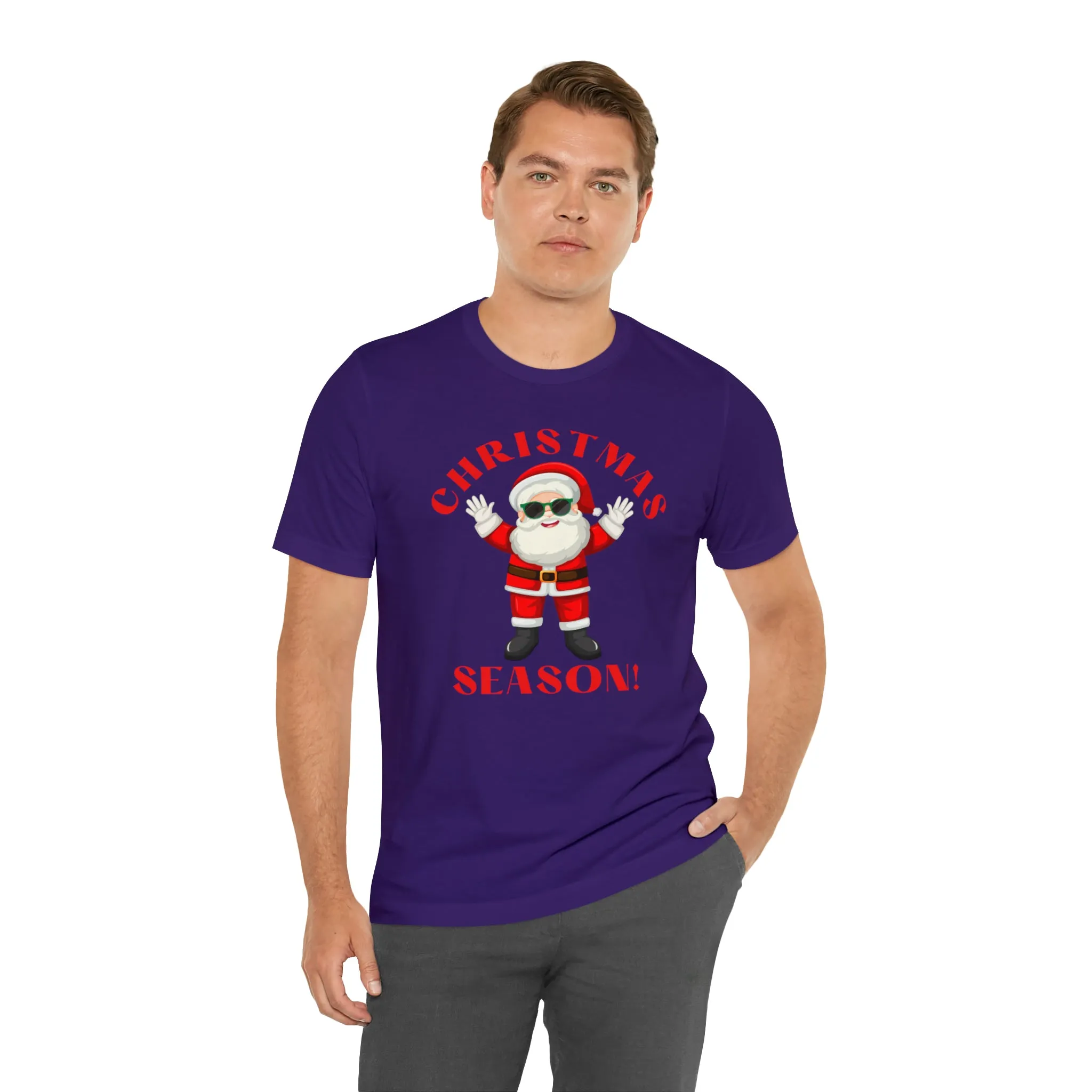 Santa Christmas Season | Funny XMas Tee |  Bella Canvas 3001 Unisex | Happy Holidays Short Sleeve T-shirt