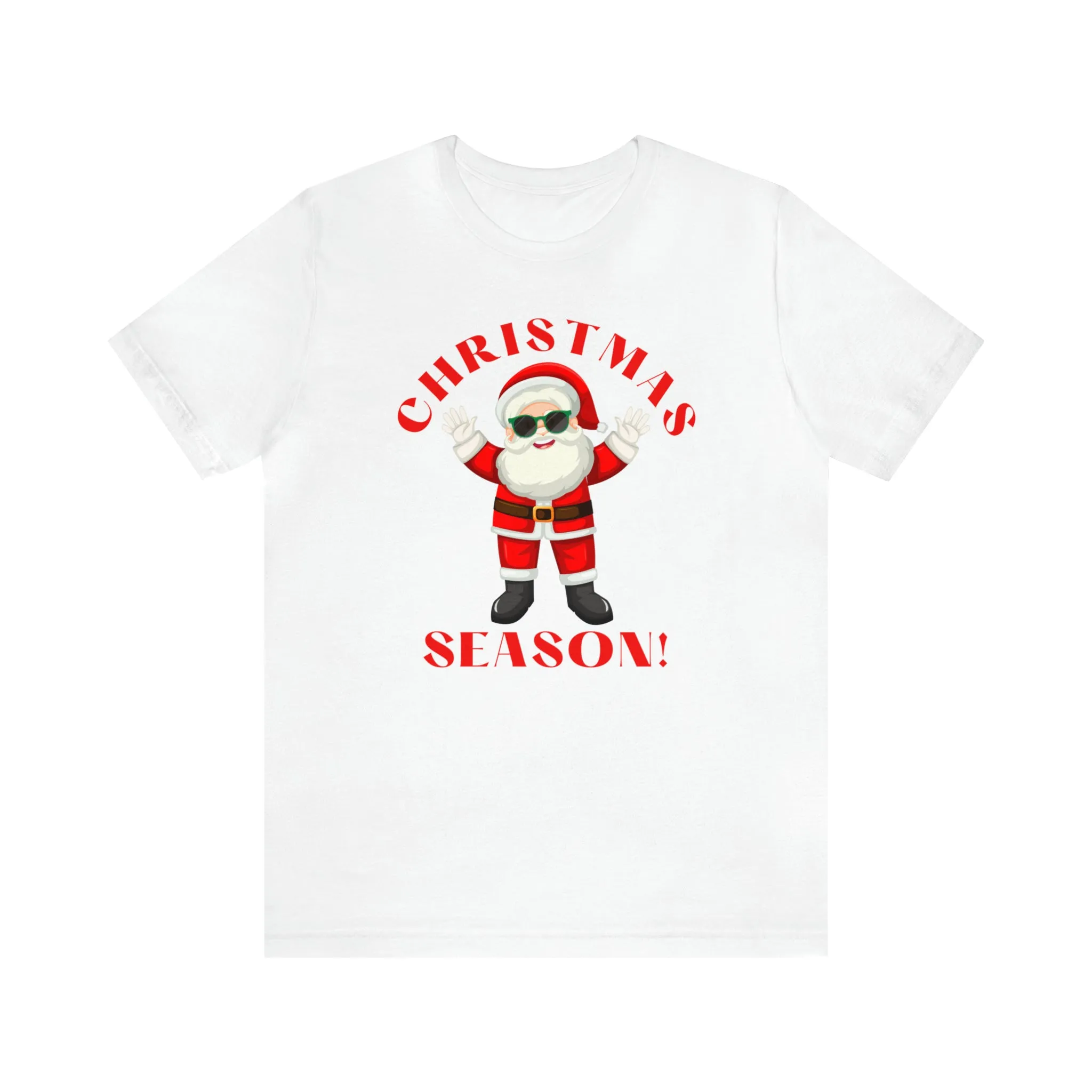 Santa Christmas Season | Funny XMas Tee |  Bella Canvas 3001 Unisex | Happy Holidays Short Sleeve T-shirt