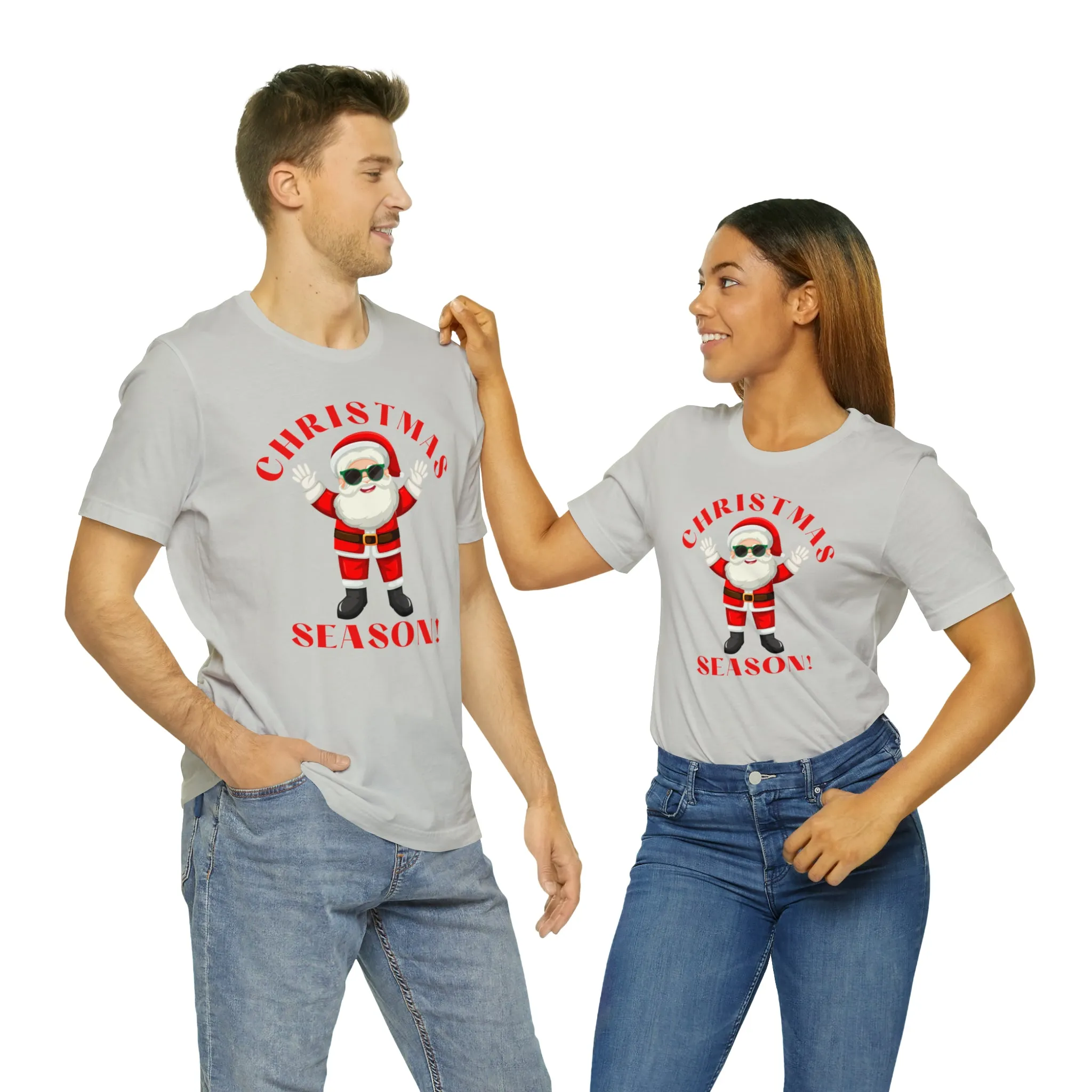 Santa Christmas Season | Funny XMas Tee |  Bella Canvas 3001 Unisex | Happy Holidays Short Sleeve T-shirt