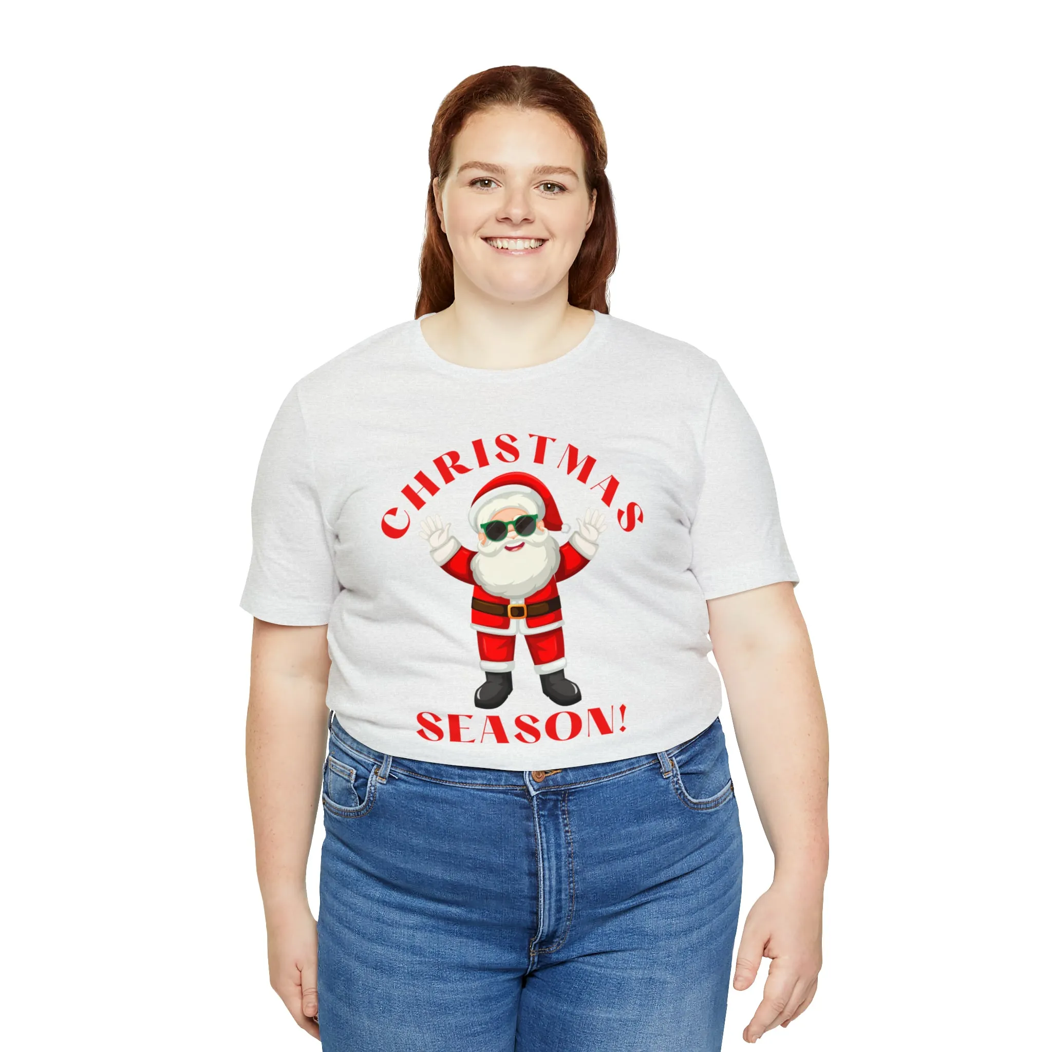 Santa Christmas Season | Funny XMas Tee |  Bella Canvas 3001 Unisex | Happy Holidays Short Sleeve T-shirt