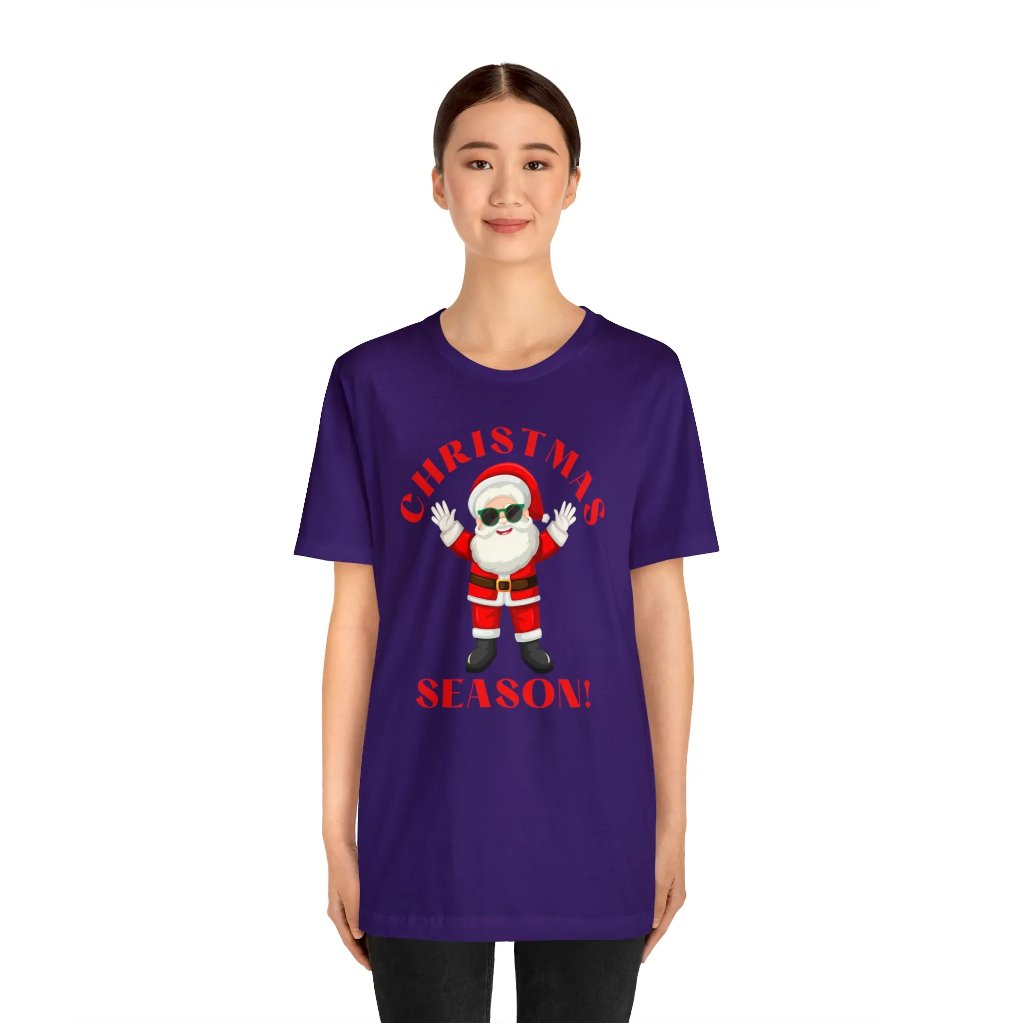 Santa Christmas Season | Funny XMas Tee |  Bella Canvas 3001 Unisex | Happy Holidays Short Sleeve T-shirt