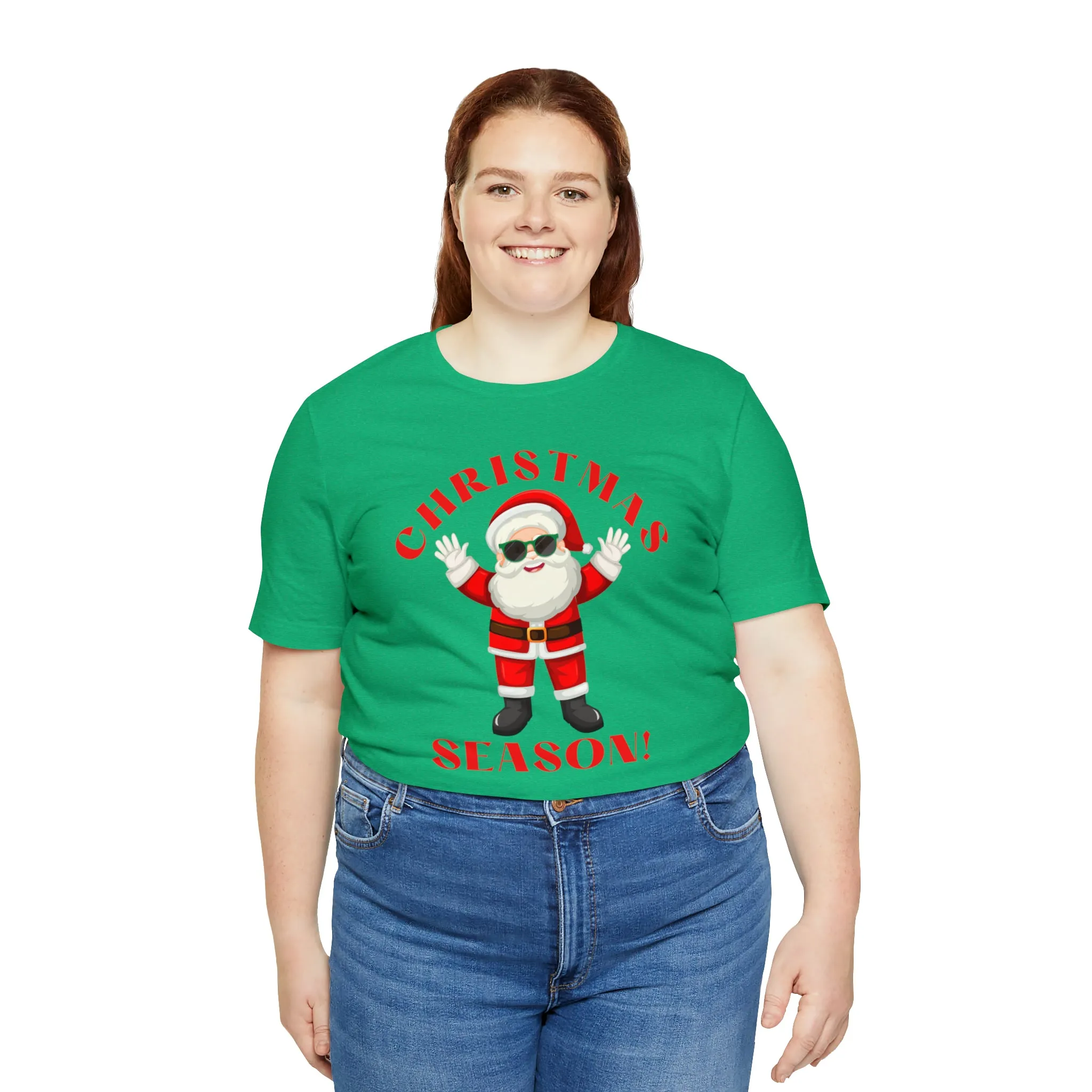 Santa Christmas Season | Funny XMas Tee |  Bella Canvas 3001 Unisex | Happy Holidays Short Sleeve T-shirt