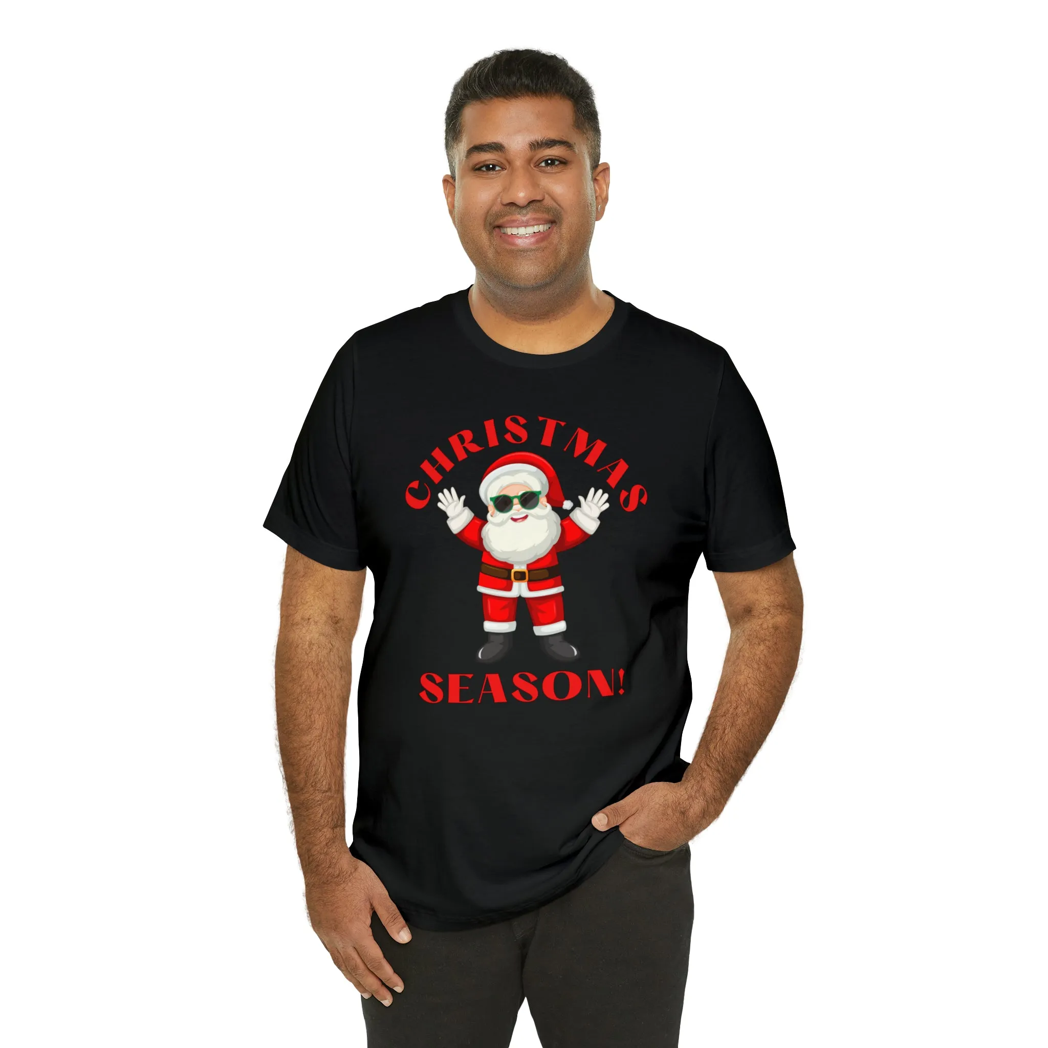 Santa Christmas Season | Funny XMas Tee |  Bella Canvas 3001 Unisex | Happy Holidays Short Sleeve T-shirt