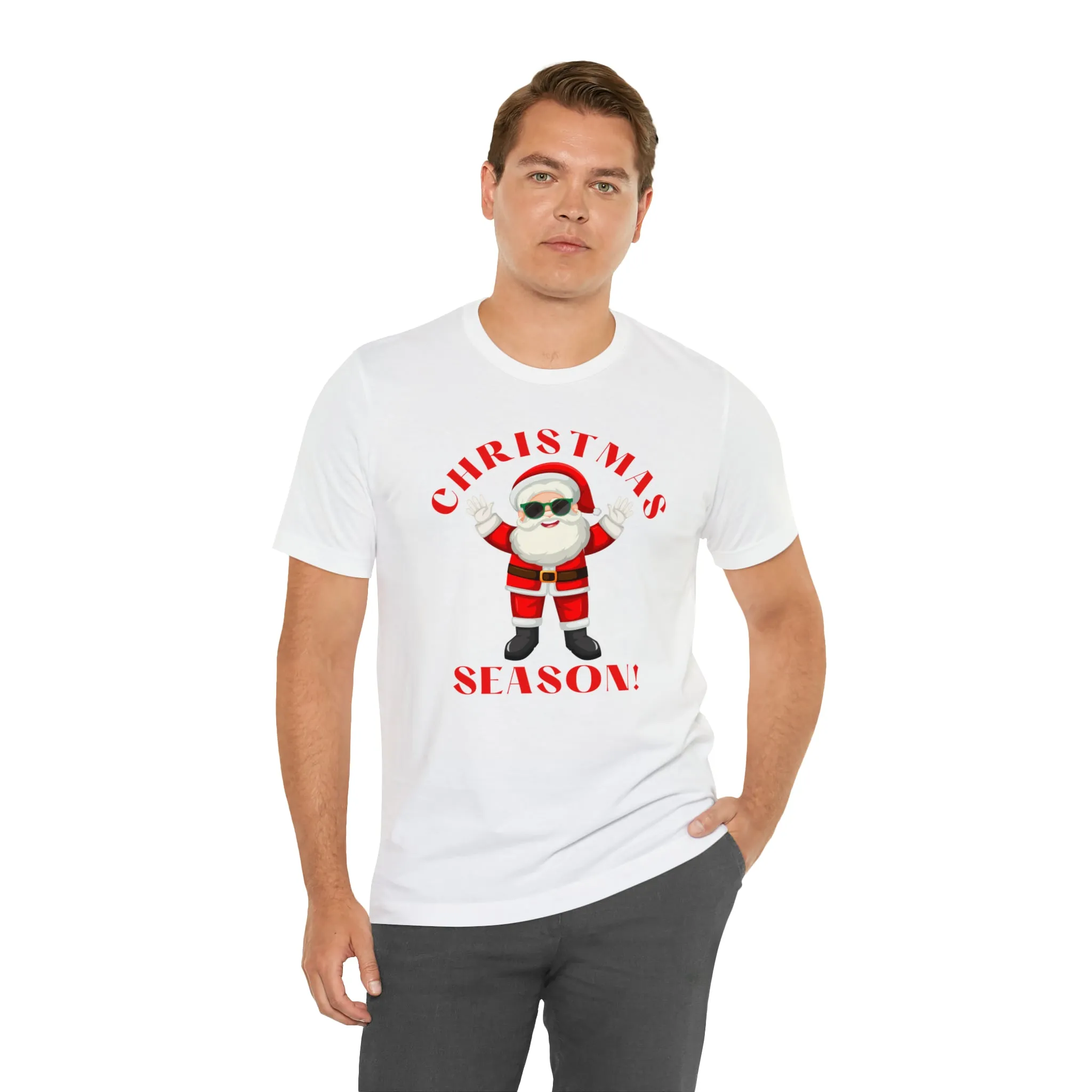 Santa Christmas Season | Funny XMas Tee |  Bella Canvas 3001 Unisex | Happy Holidays Short Sleeve T-shirt
