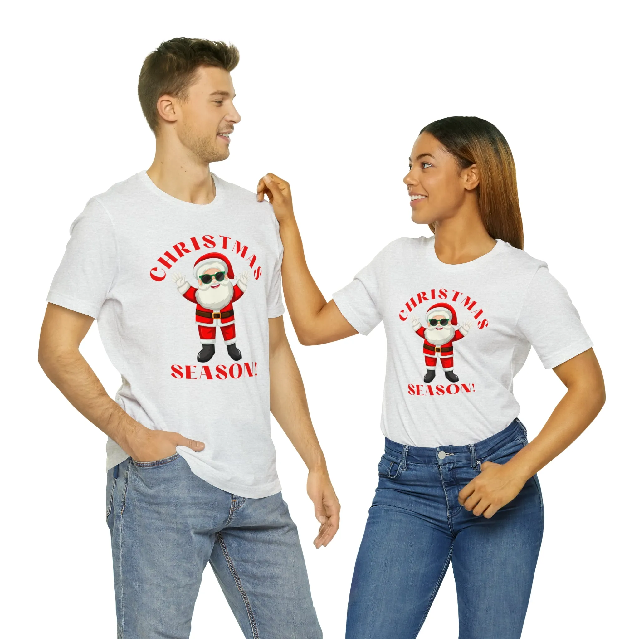 Santa Christmas Season | Funny XMas Tee |  Bella Canvas 3001 Unisex | Happy Holidays Short Sleeve T-shirt