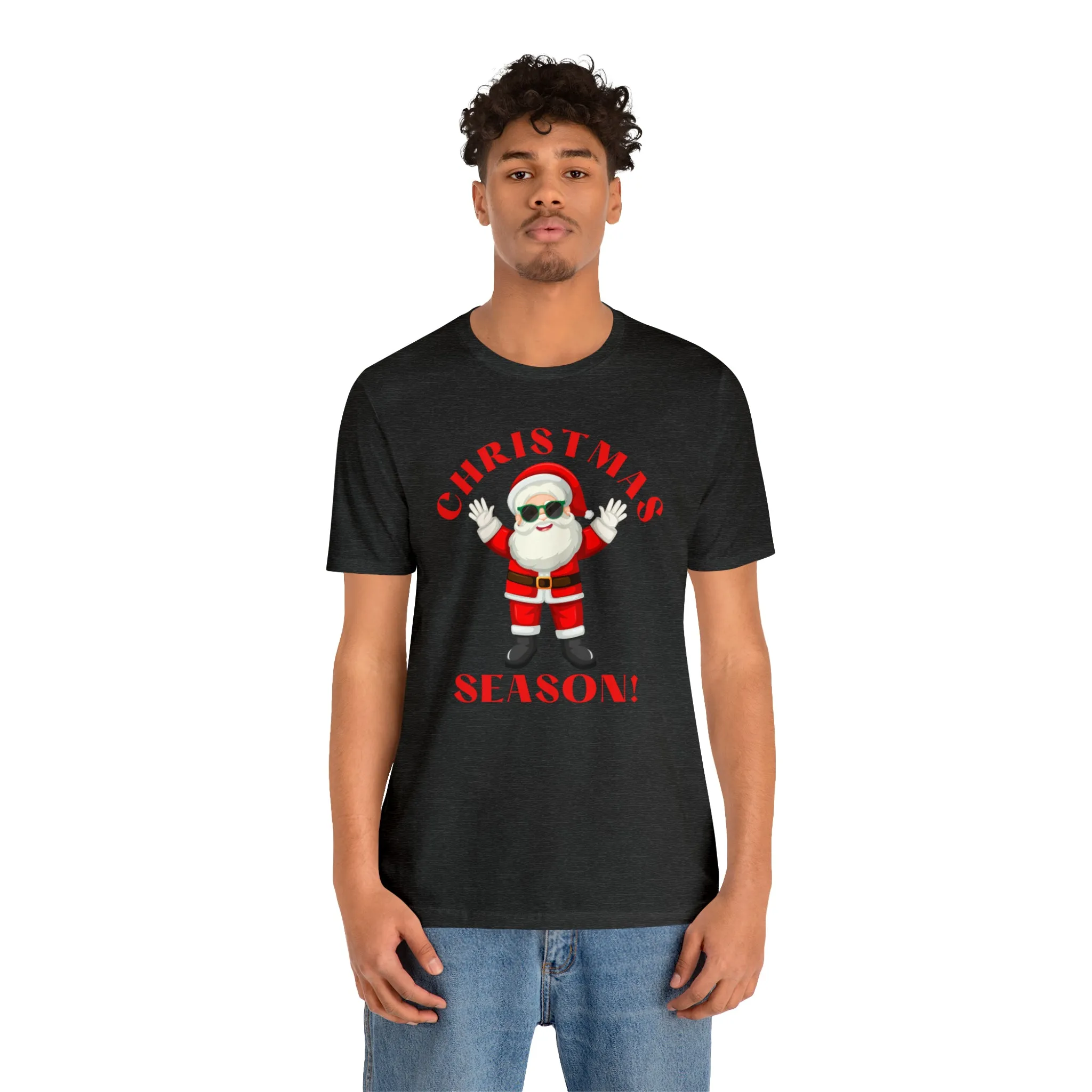 Santa Christmas Season | Funny XMas Tee |  Bella Canvas 3001 Unisex | Happy Holidays Short Sleeve T-shirt