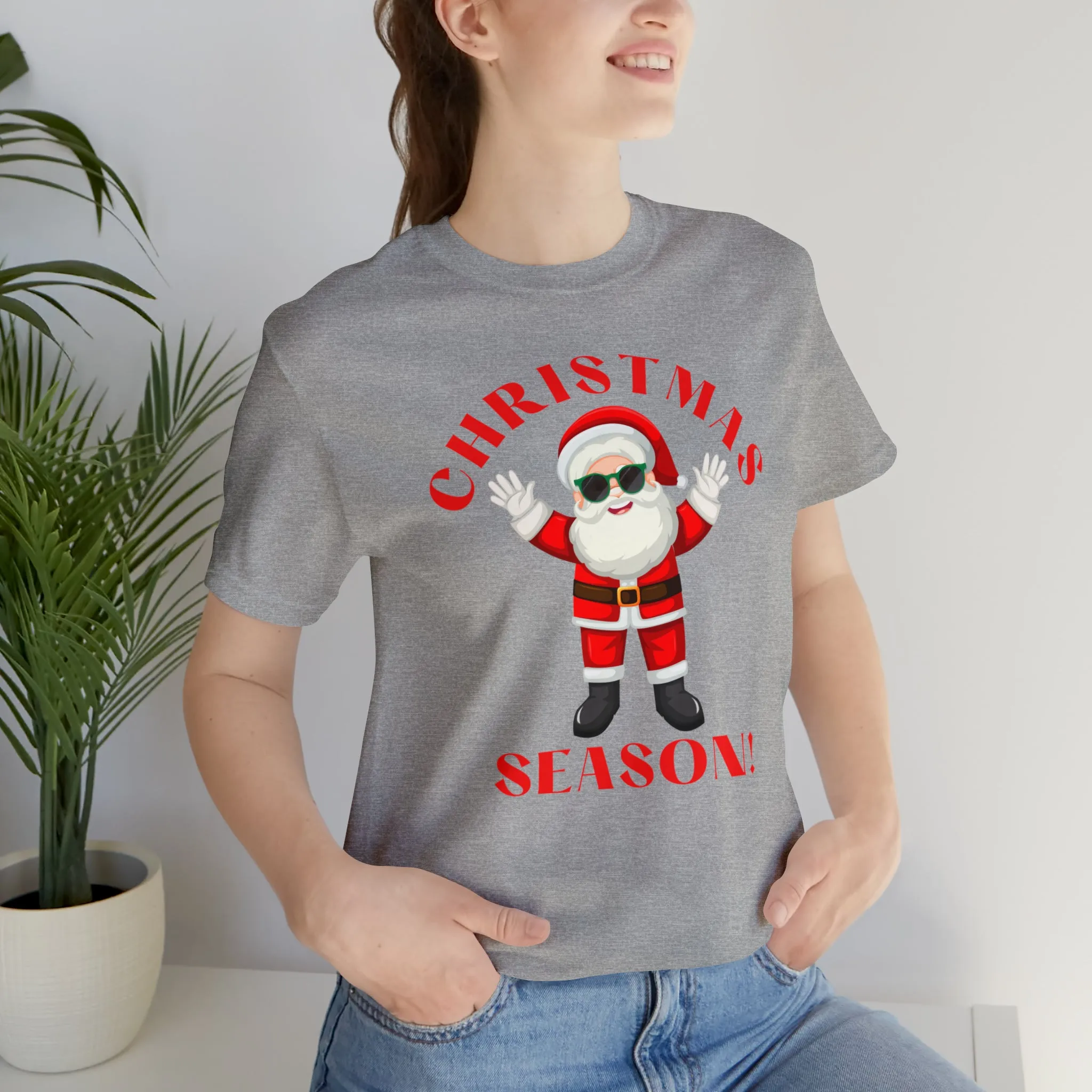 Santa Christmas Season | Funny XMas Tee |  Bella Canvas 3001 Unisex | Happy Holidays Short Sleeve T-shirt