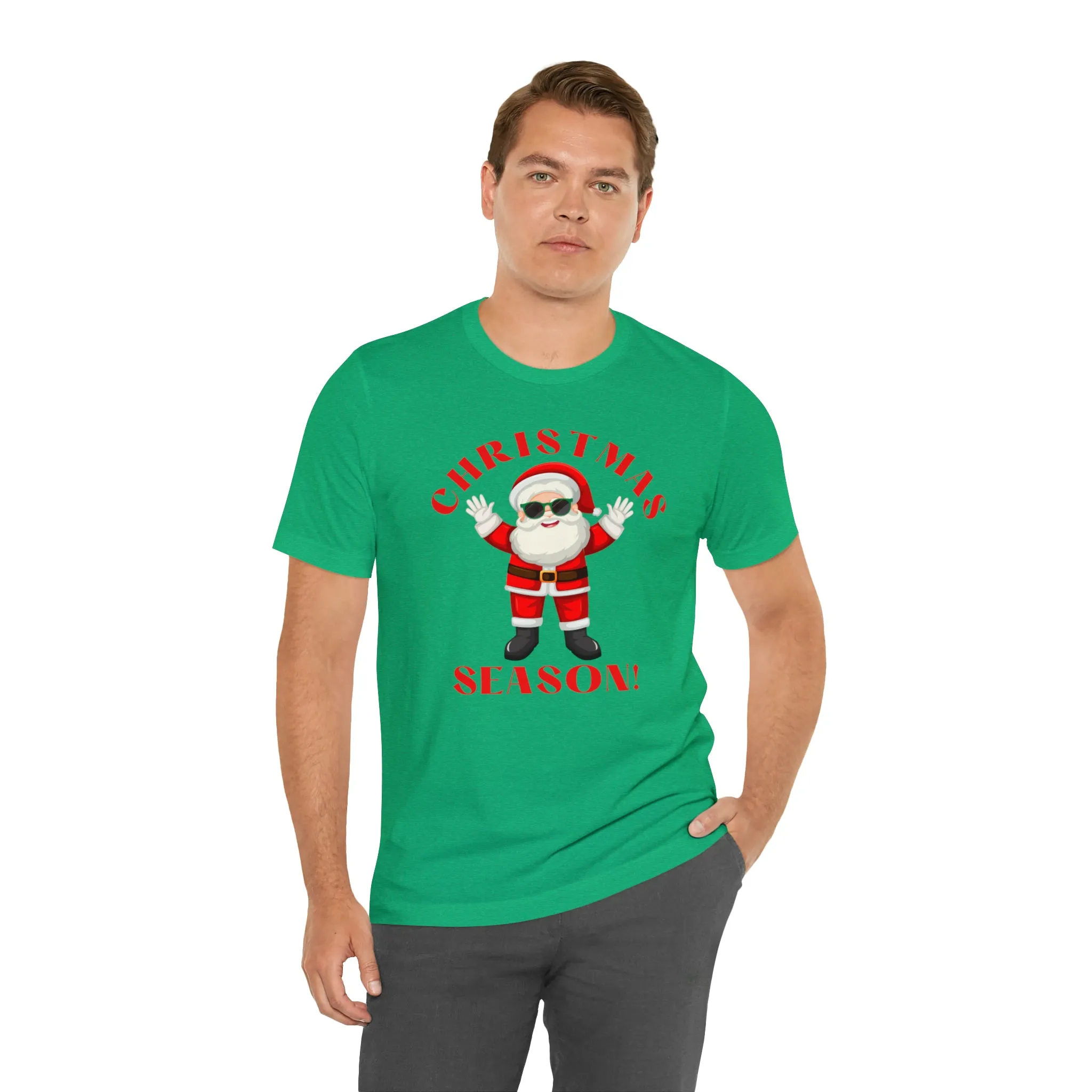 Santa Christmas Season | Funny XMas Tee |  Bella Canvas 3001 Unisex | Happy Holidays Short Sleeve T-shirt