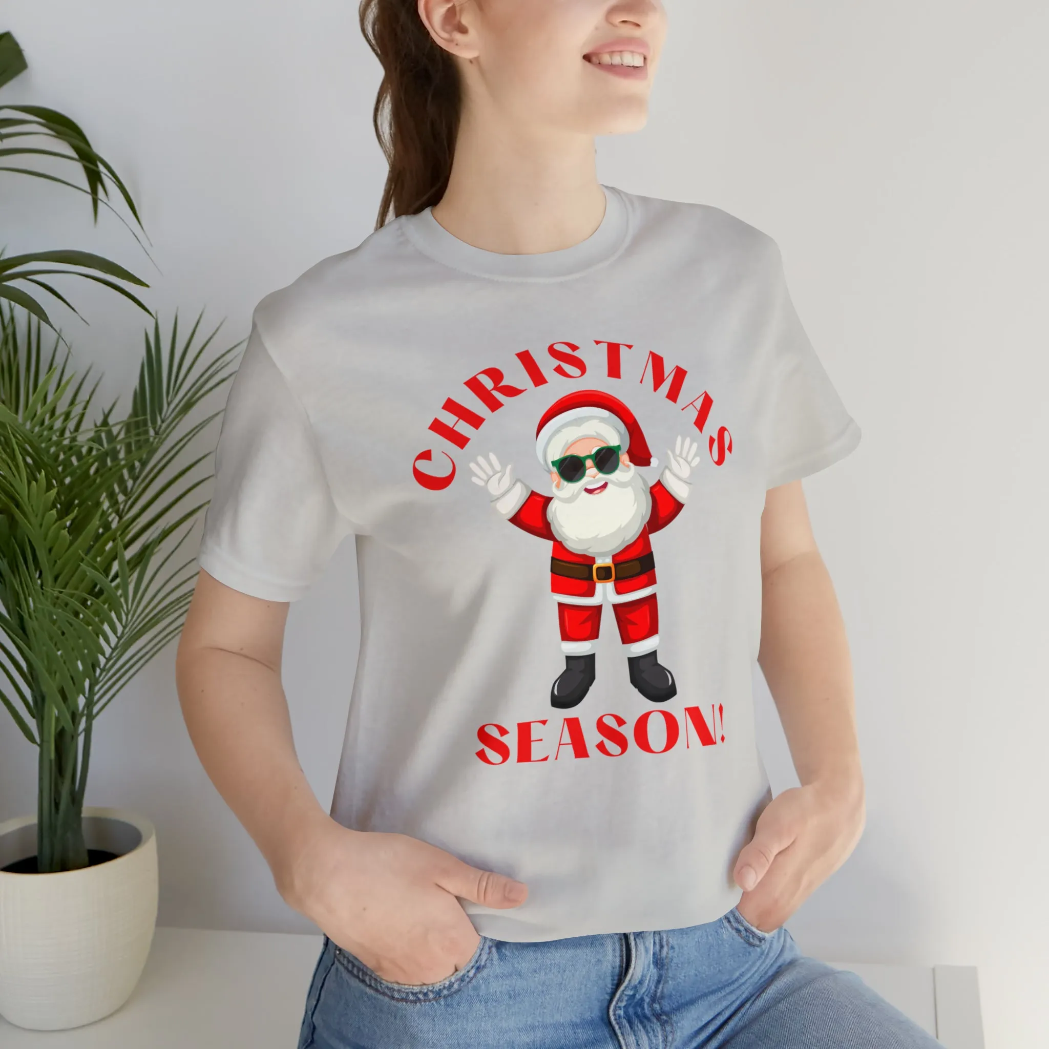 Santa Christmas Season | Funny XMas Tee |  Bella Canvas 3001 Unisex | Happy Holidays Short Sleeve T-shirt