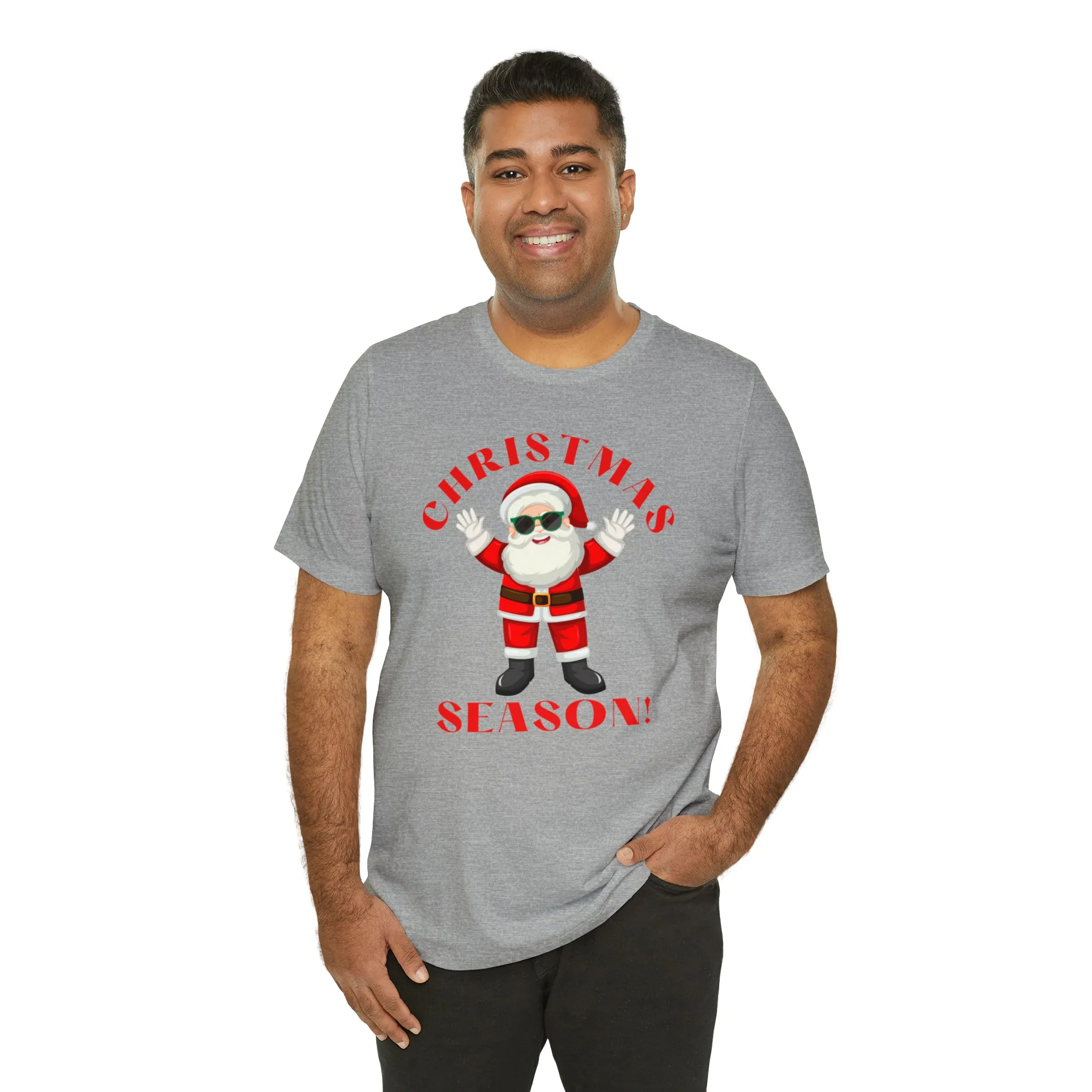 Santa Christmas Season | Funny XMas Tee |  Bella Canvas 3001 Unisex | Happy Holidays Short Sleeve T-shirt