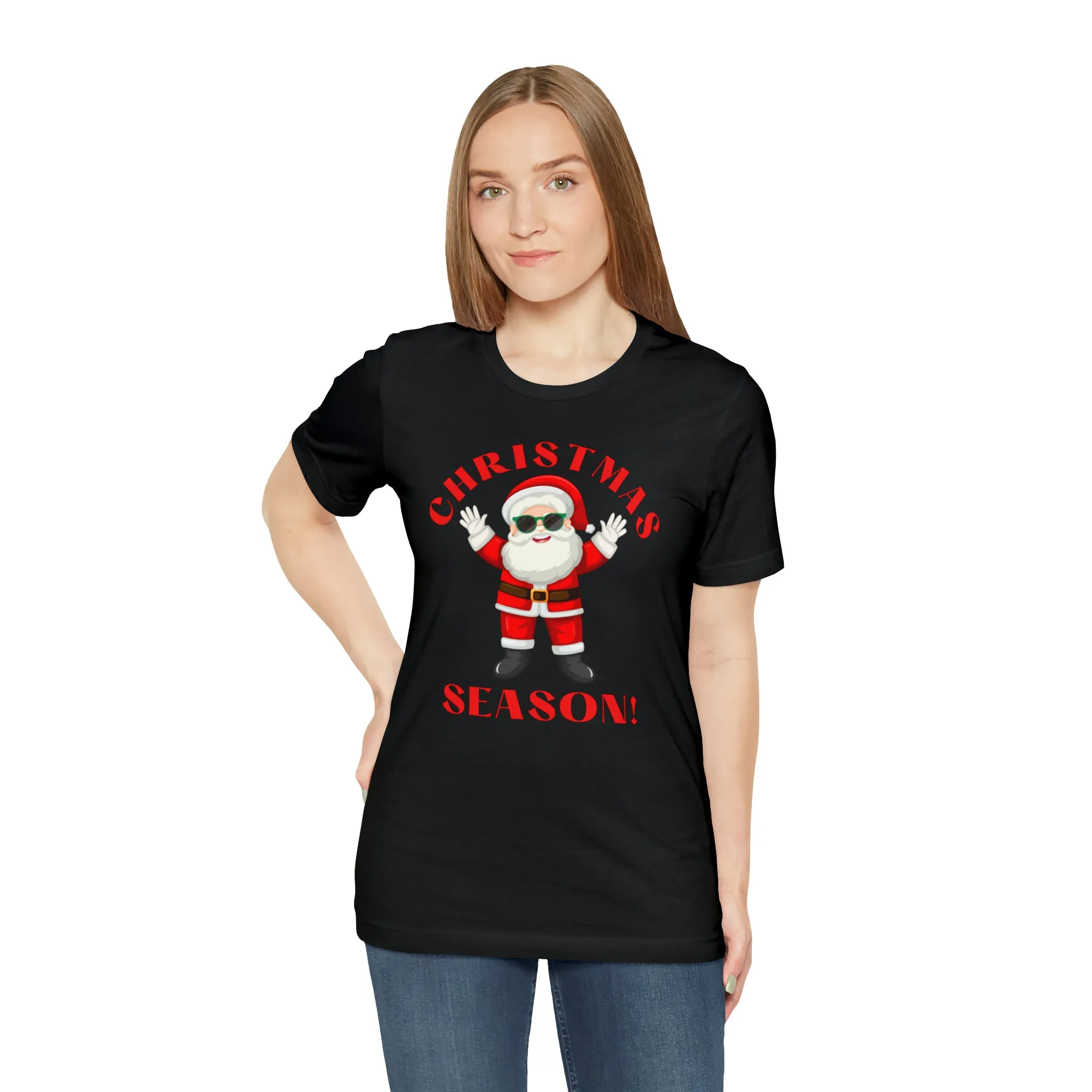 Santa Christmas Season | Funny XMas Tee |  Bella Canvas 3001 Unisex | Happy Holidays Short Sleeve T-shirt