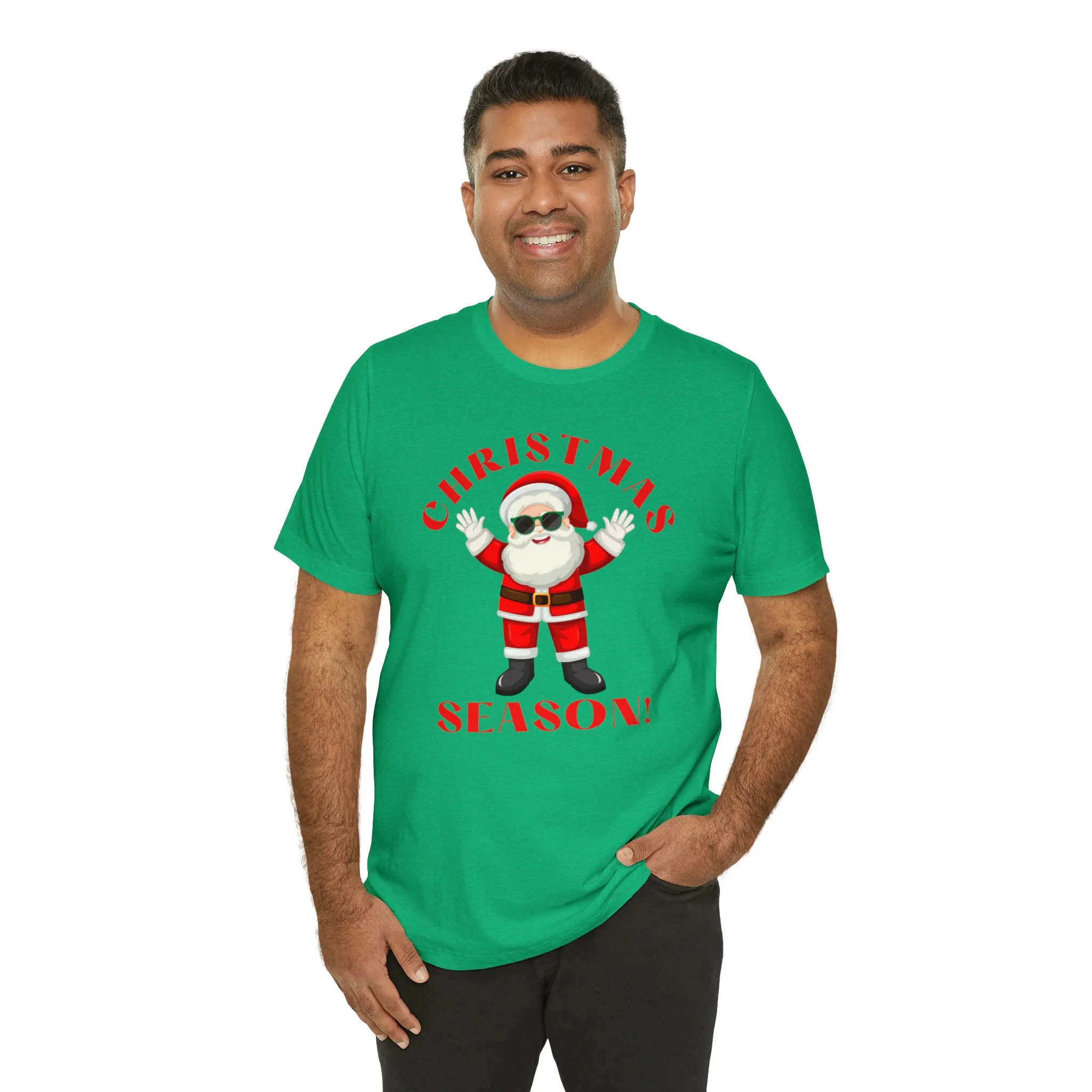 Santa Christmas Season | Funny XMas Tee |  Bella Canvas 3001 Unisex | Happy Holidays Short Sleeve T-shirt