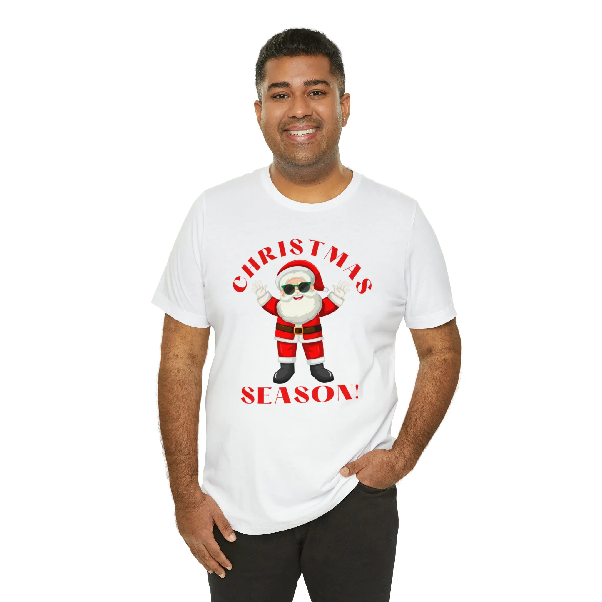 Santa Christmas Season | Funny XMas Tee |  Bella Canvas 3001 Unisex | Happy Holidays Short Sleeve T-shirt