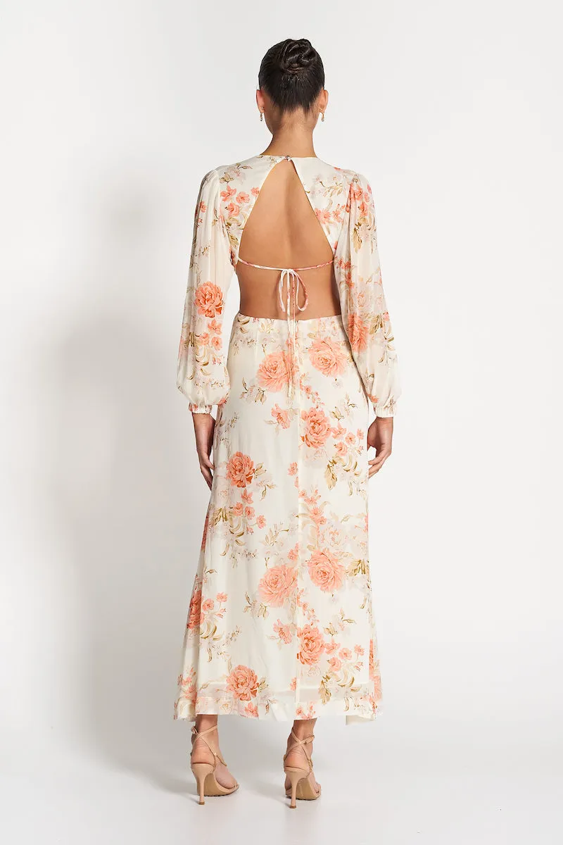 SARA OPEN BACK MIDI DRESS