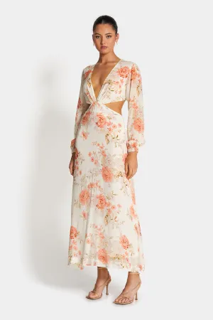 SARA OPEN BACK MIDI DRESS