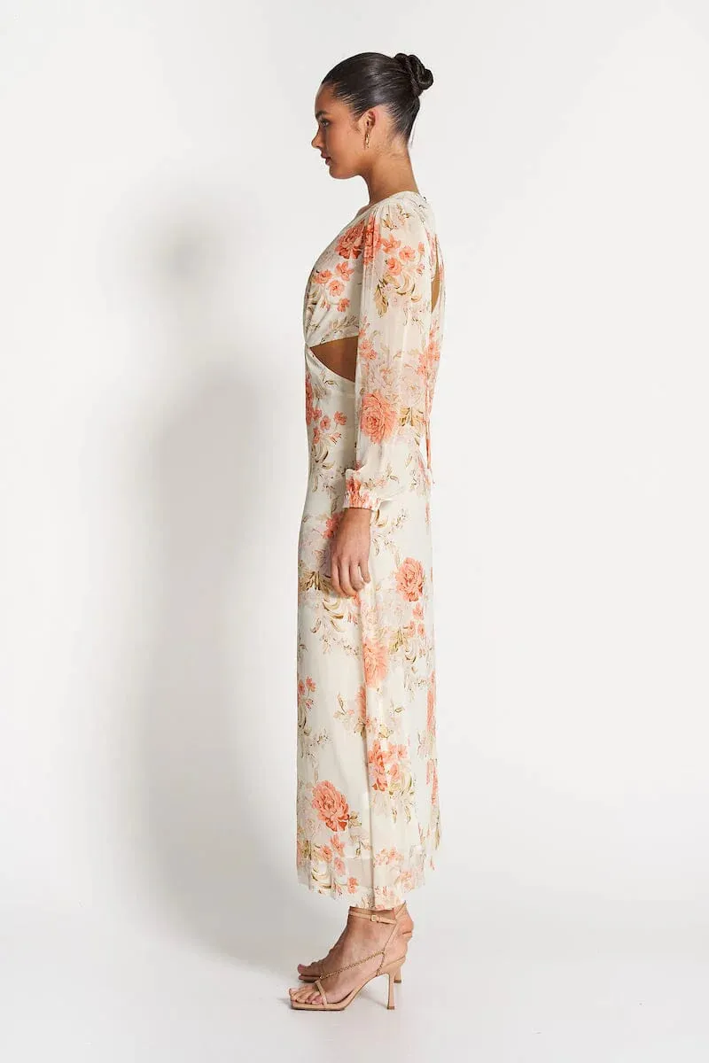 SARA OPEN BACK MIDI DRESS