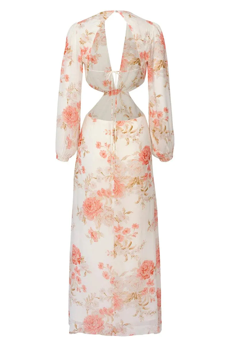 SARA OPEN BACK MIDI DRESS