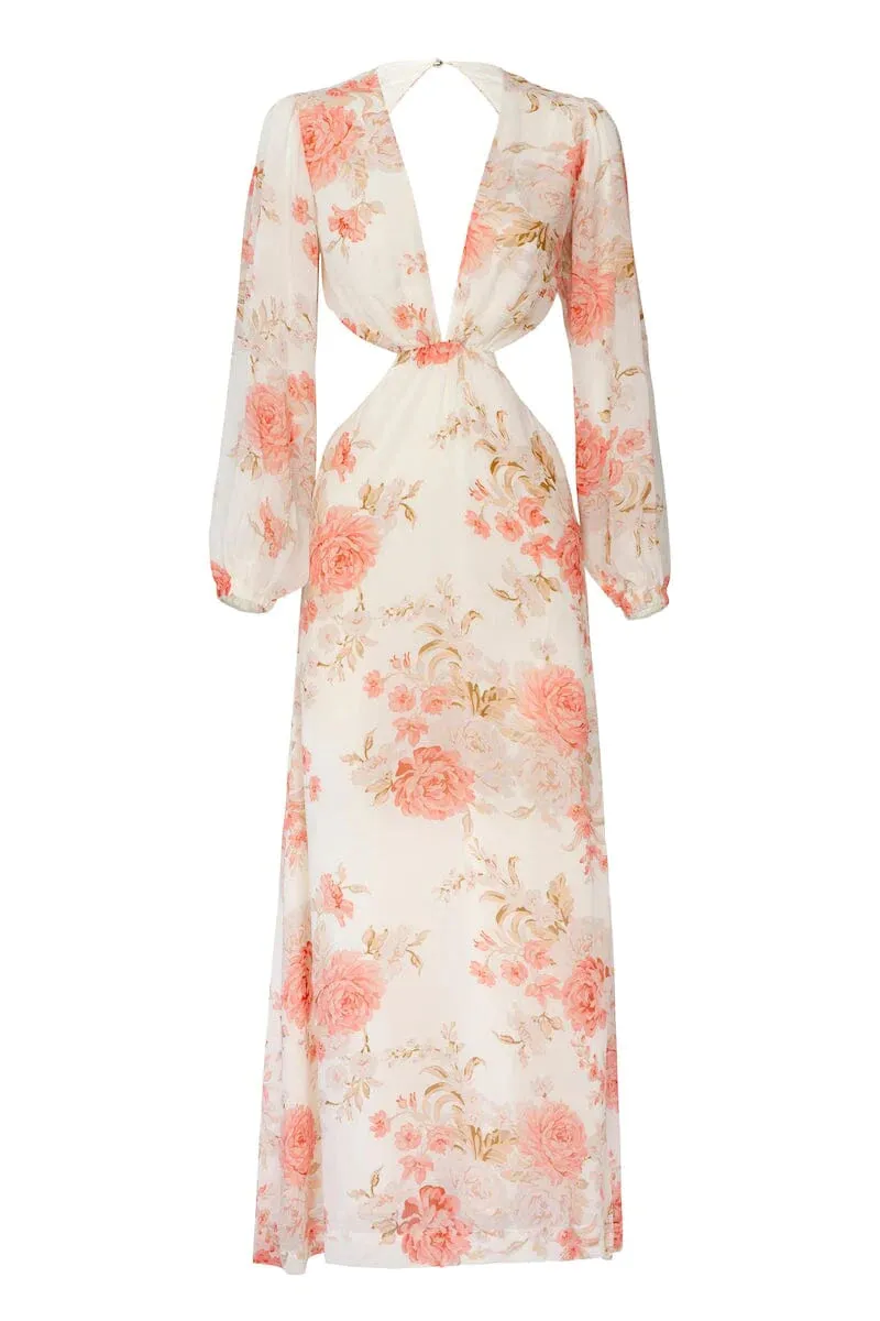SARA OPEN BACK MIDI DRESS