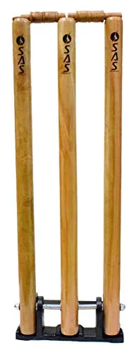 SAS Sports Cricket Wooden Spring Back Stump Set