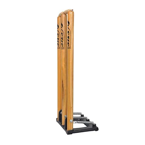 SAS Sports Cricket Wooden Spring Back Stump Set