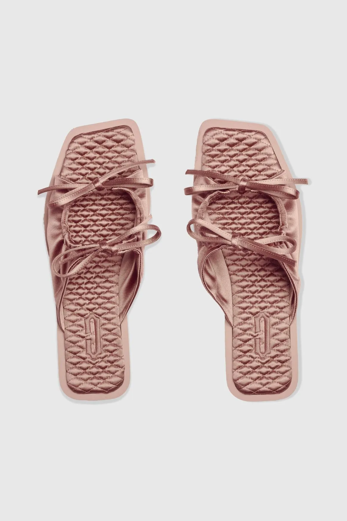 SATIN SLIDES - BLUSH POUDRE