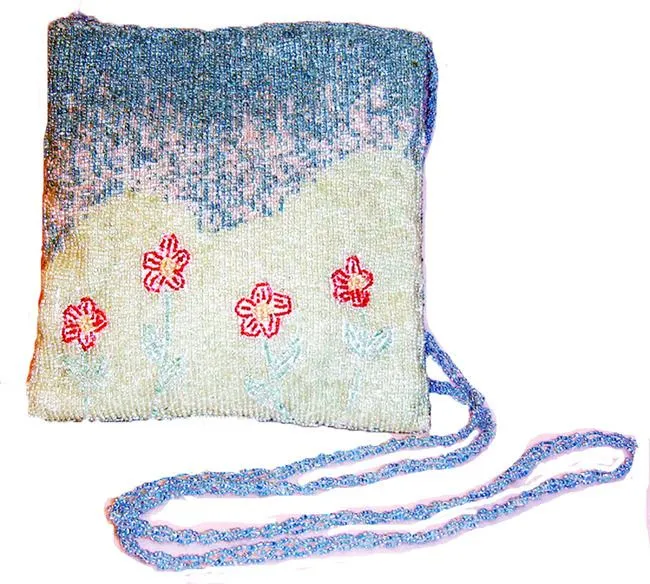 seed bead sling bag shoulder pouch Designer Inspire handcraft day evening