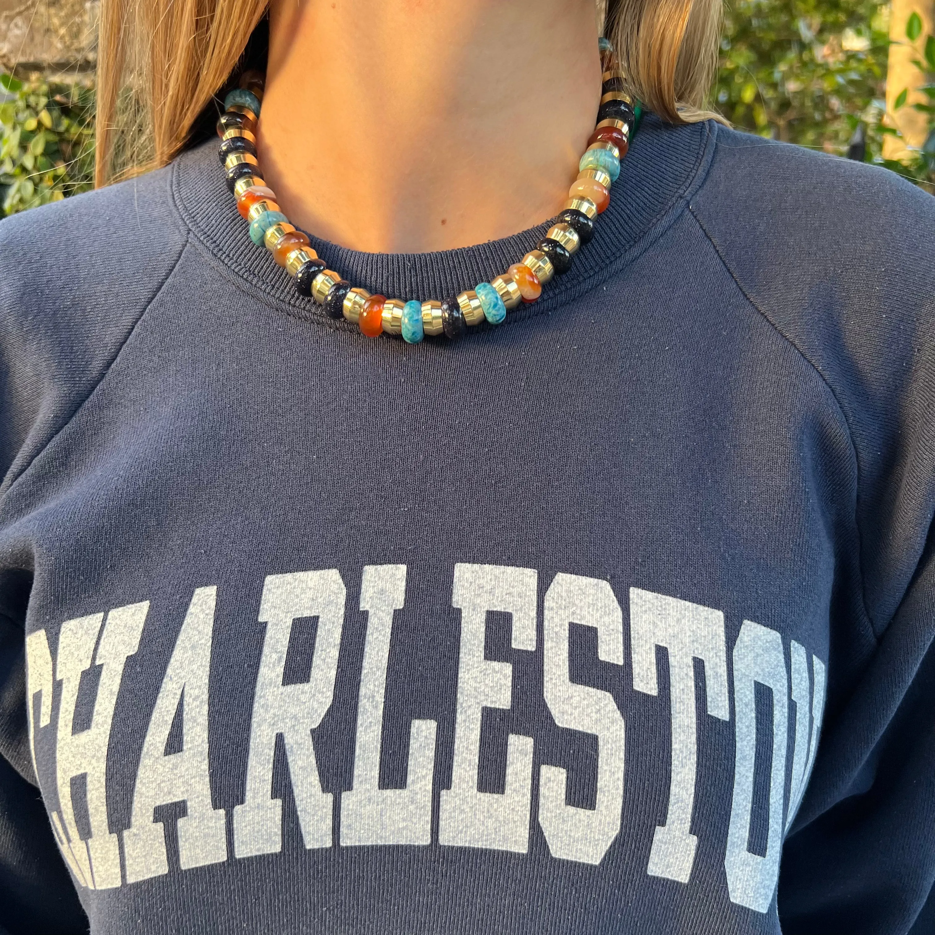 Semi-Precious Necklace Goldstone