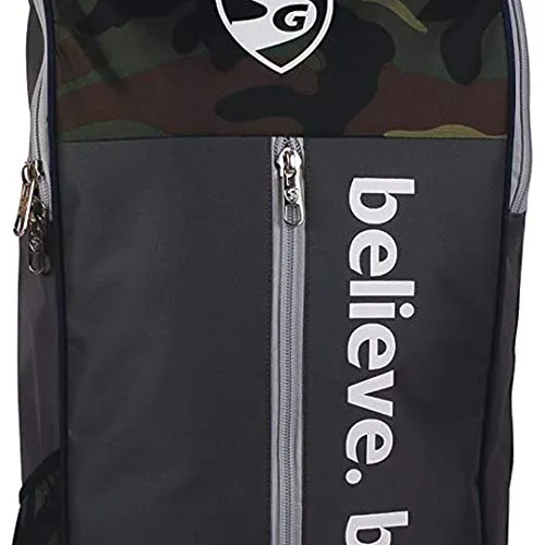 SG Savage X2 Cricket Kit Bag, Camo/Grey/Yellow