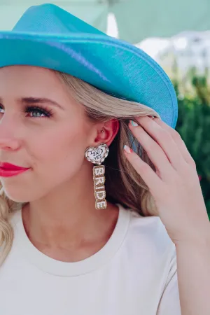 She Said Yes Bride Earrings - Gold