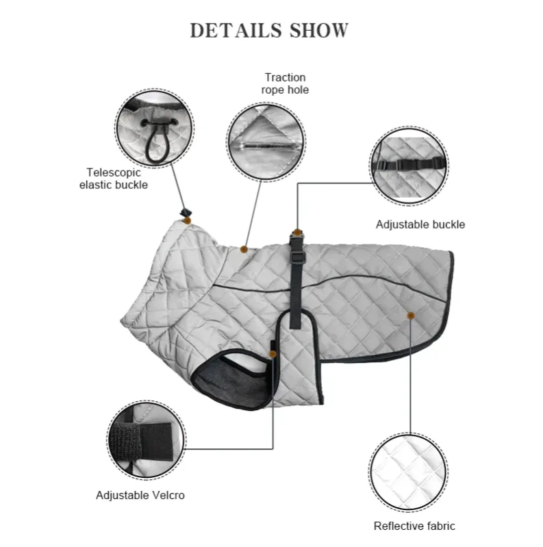 Silver Reflective Outdoor Jacket- Small-Large Dog/Cat Coat